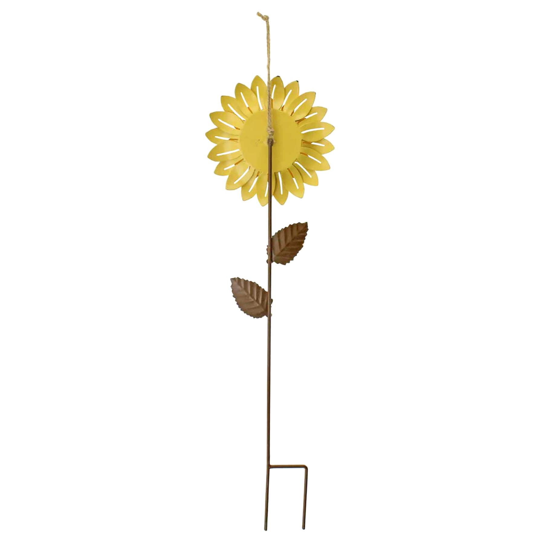 Homespun Harvest Spinning Sunflower Yardstake, 21"