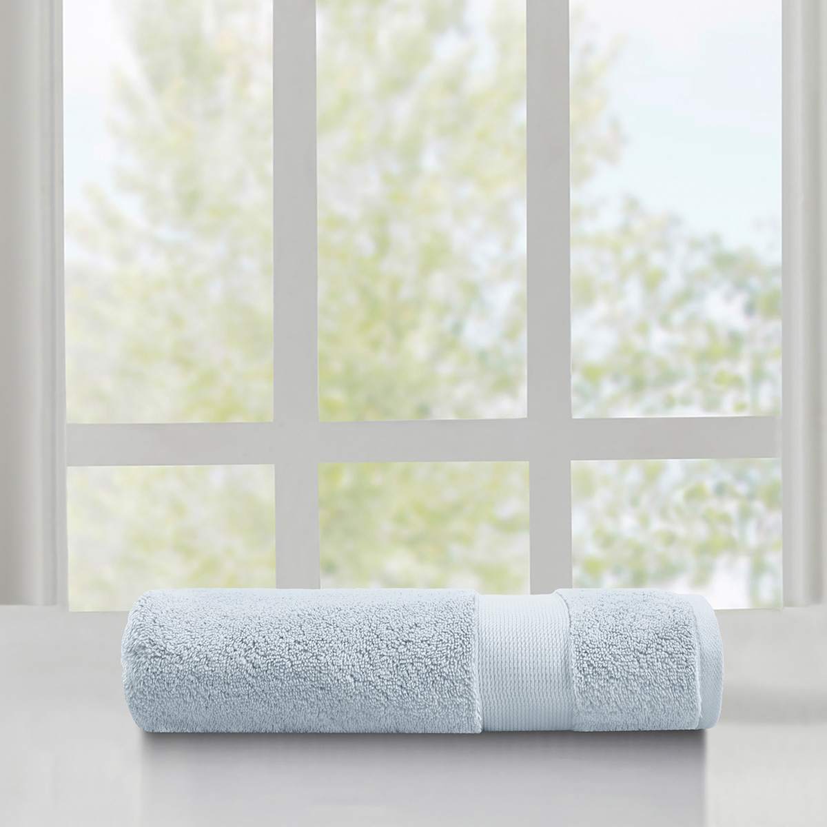 Providence Light Blue Egyptian Cotton Bath Towel, 30x60