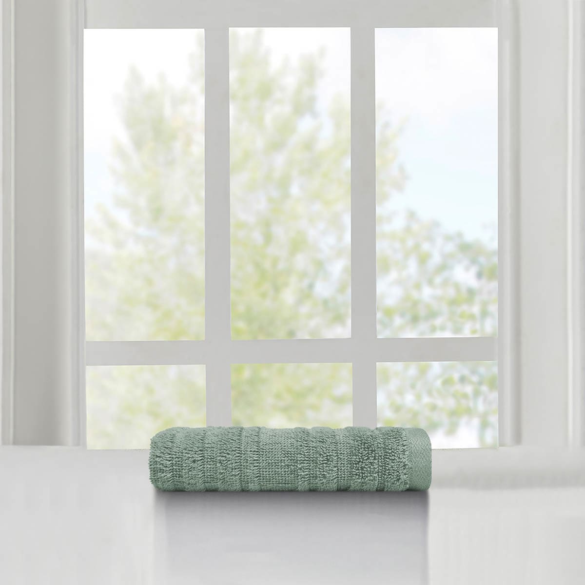 Found & Fable Green Organic Cotton Washcloth, 13"