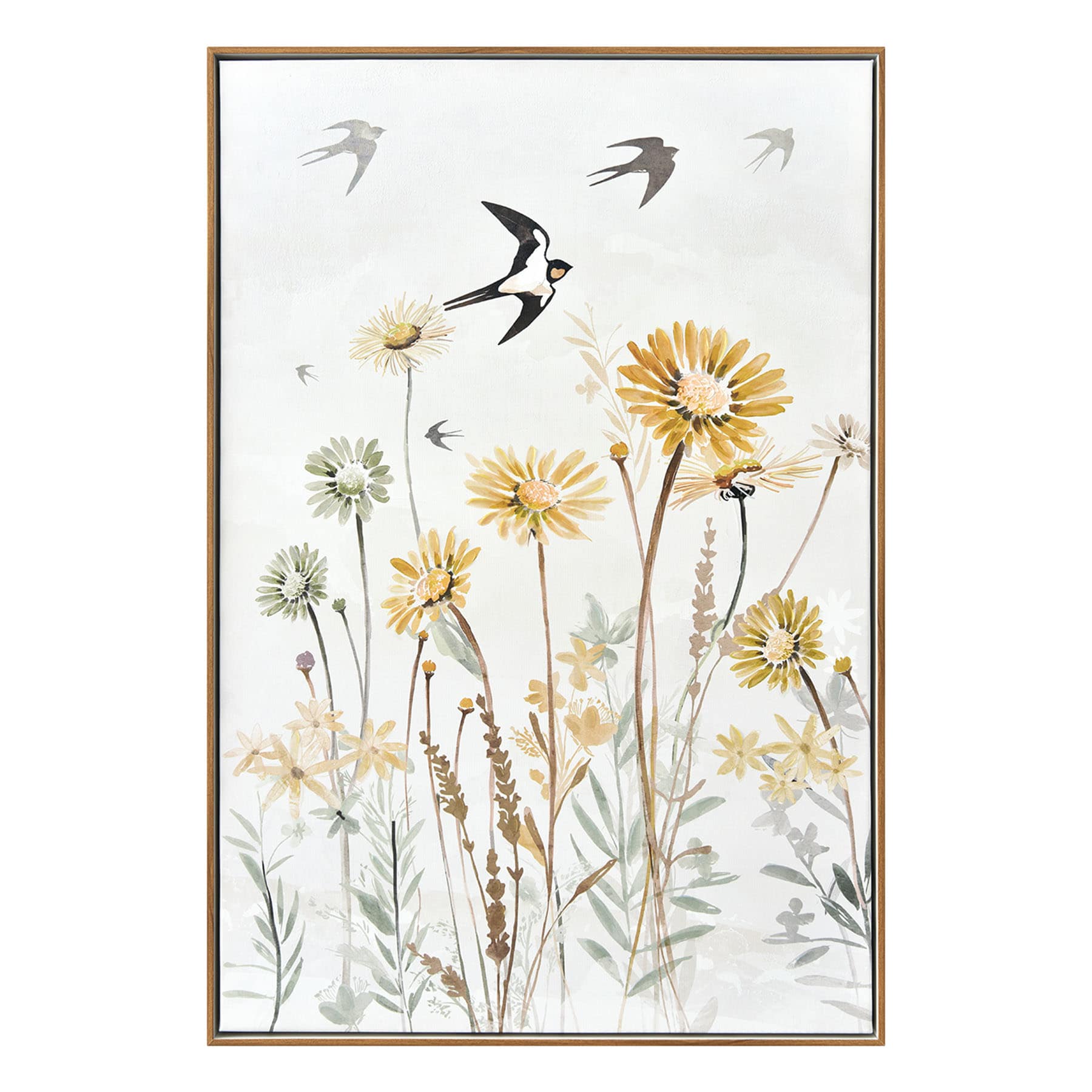 Honeybloom Framed Floral Canvas Wall Art, 24x36