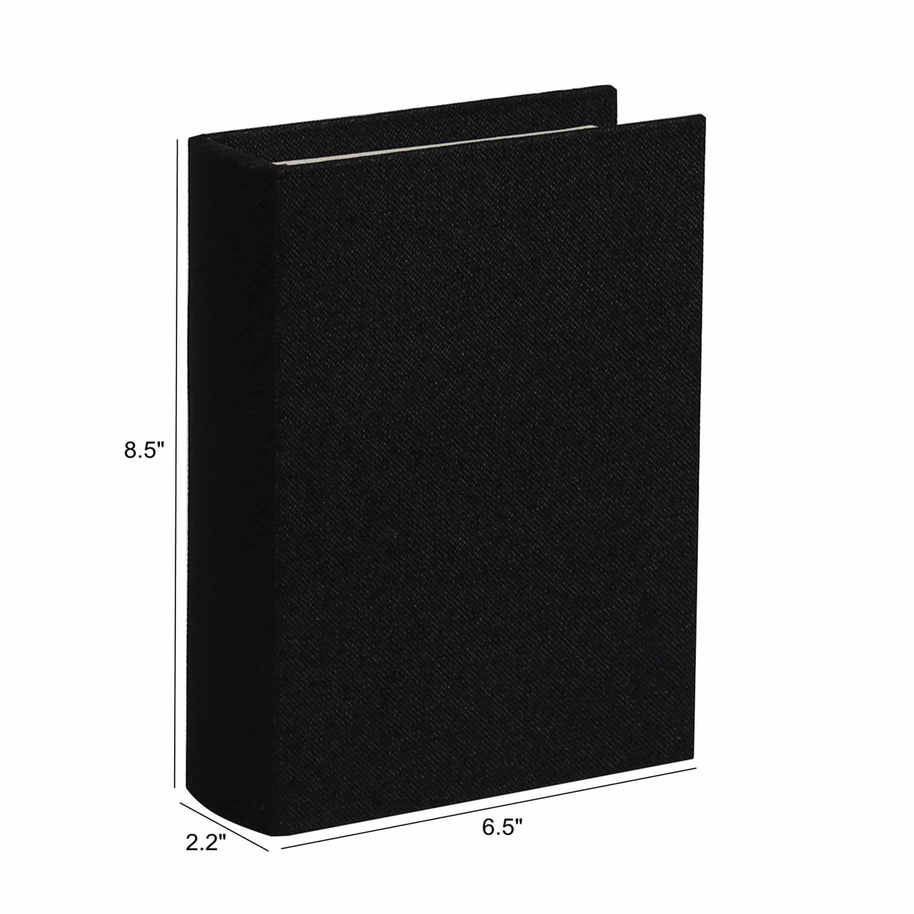 Black Linen Book Box, 9"
