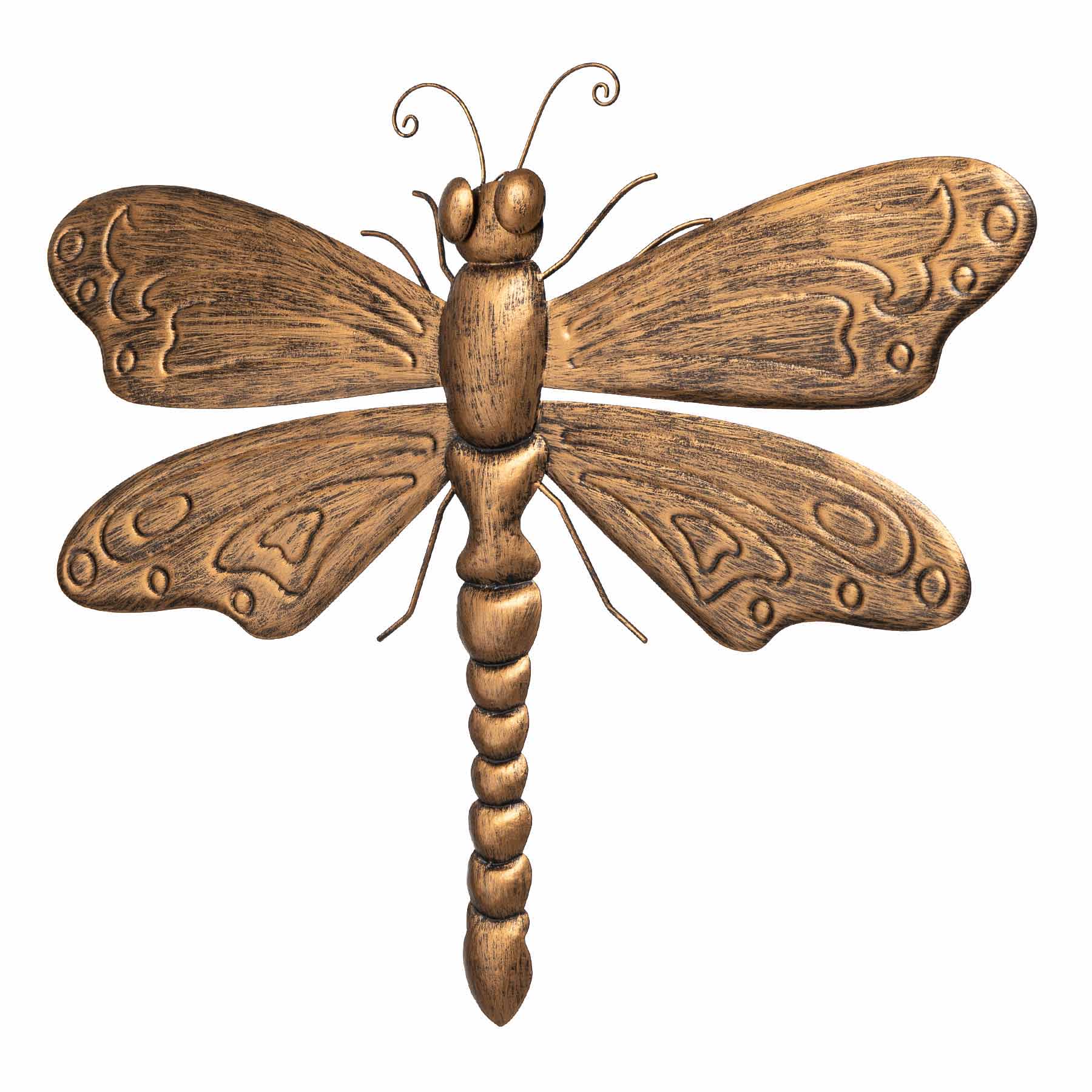 Honeybloom Dragonfly Metal Outdoor Wall Decor, 21x16