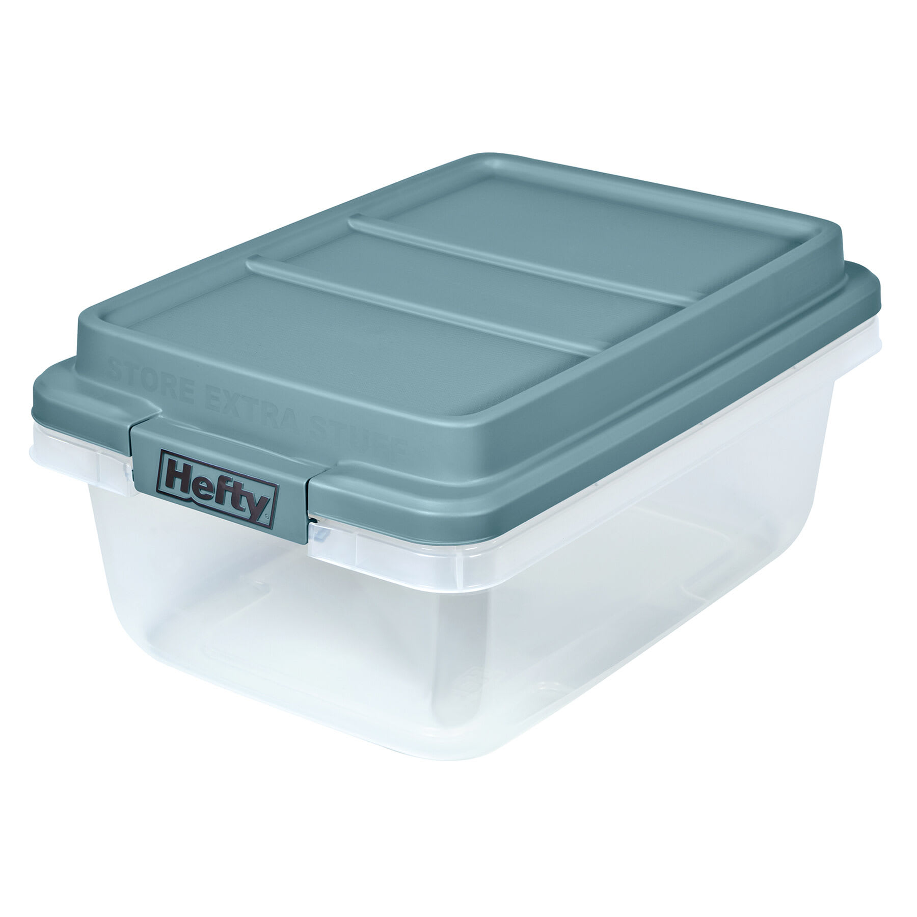 Hefty Smoke Blue Hi-Rise Storage Bin, 17l