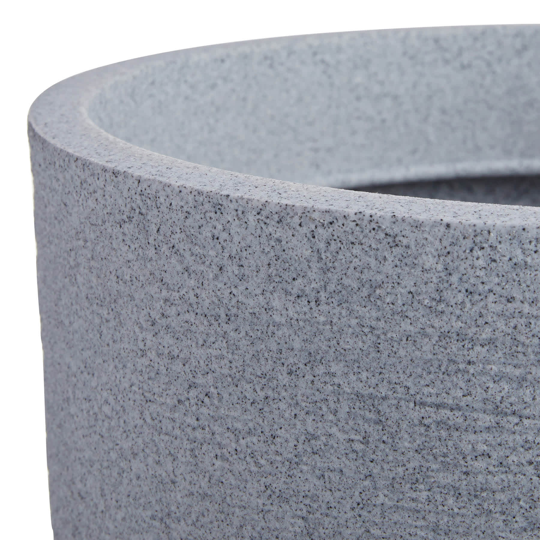 Japi Grey Granite Modern Tall Outdoor Planter, Small