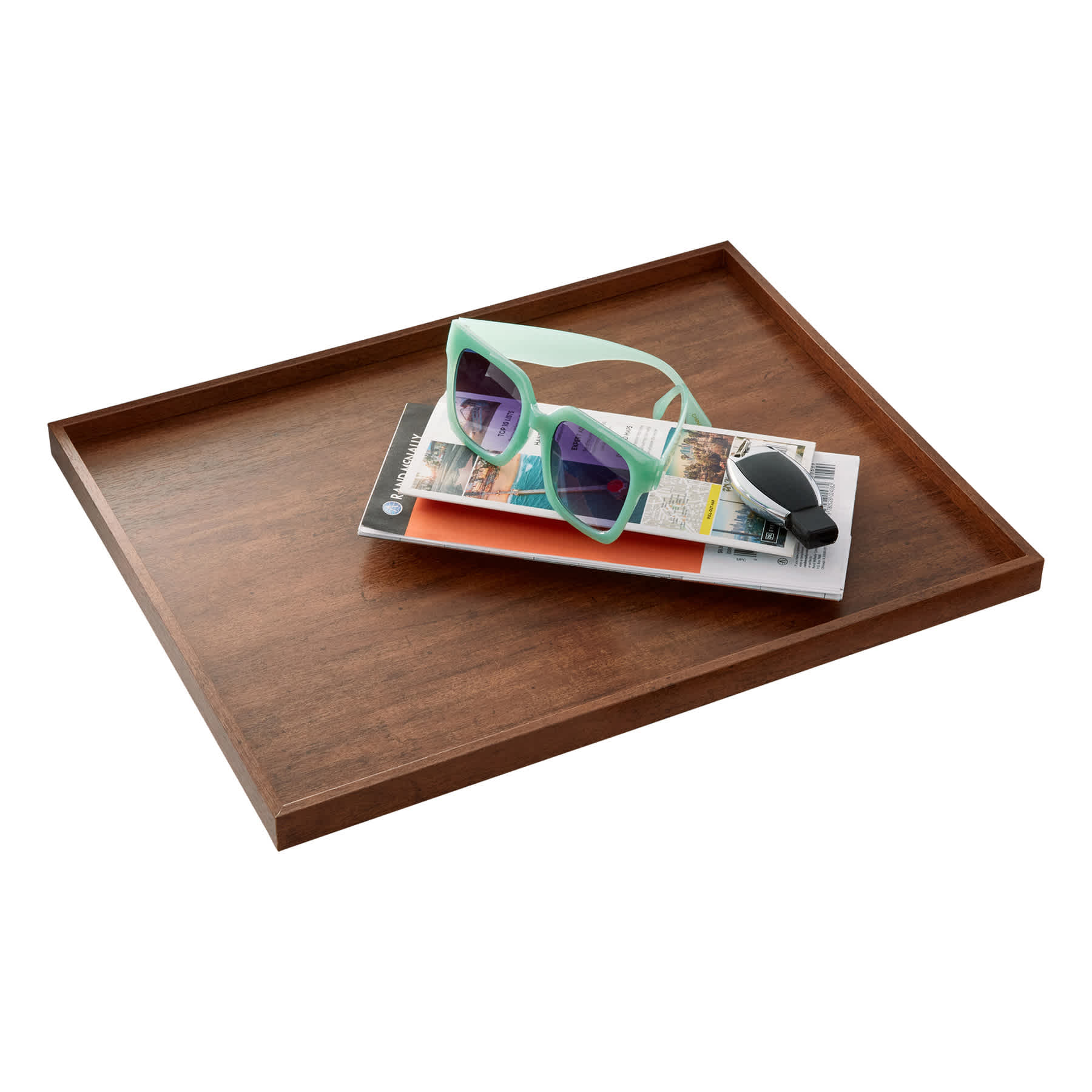 Honeybloom Square Wooden Decorative Tray, 16x12