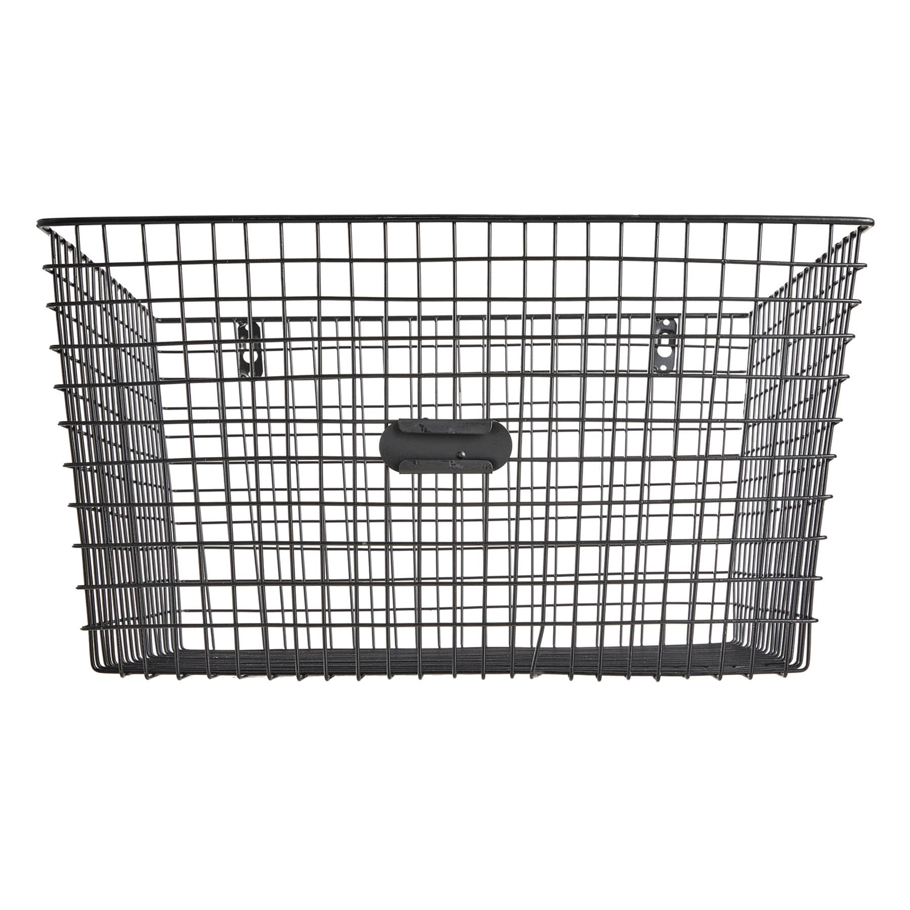 Black Metal Wire Wall Basket, Medium