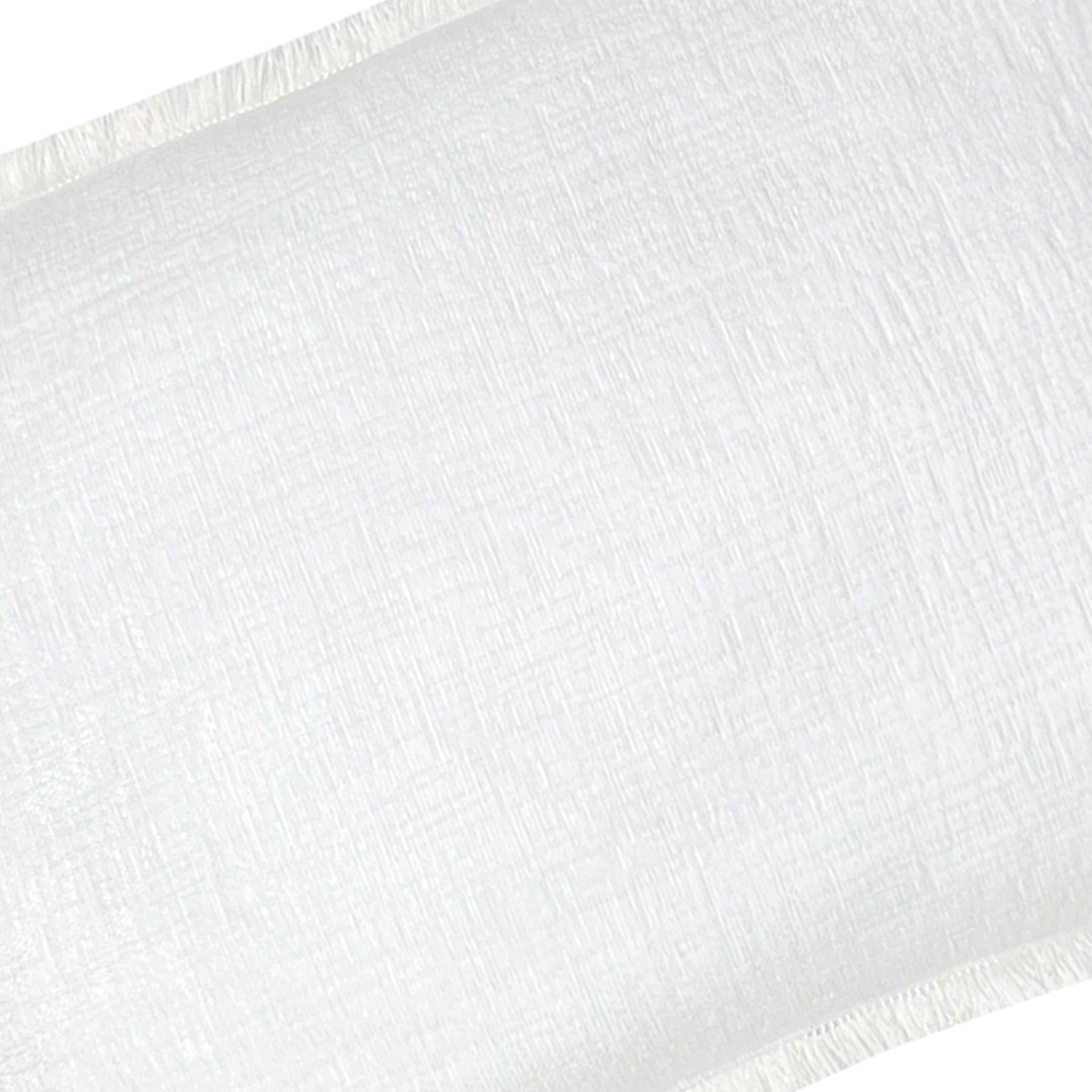 Providence White Chenille Throw Pillow with Fringe, 14x20