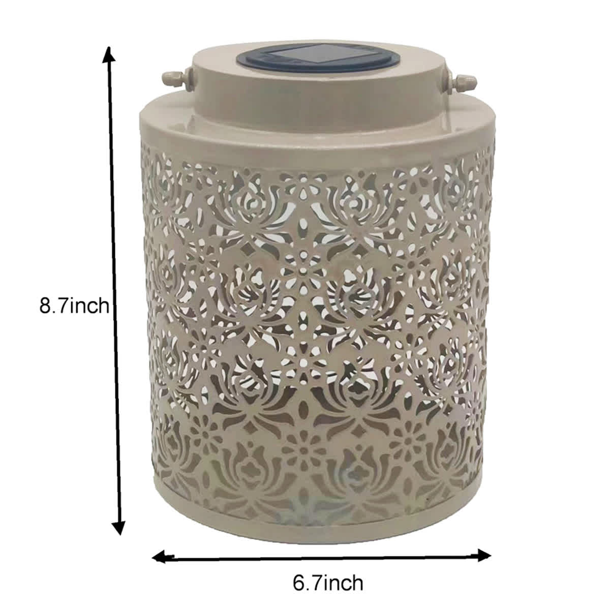 Found & Fable Outdoor Solar Lantern, Tan