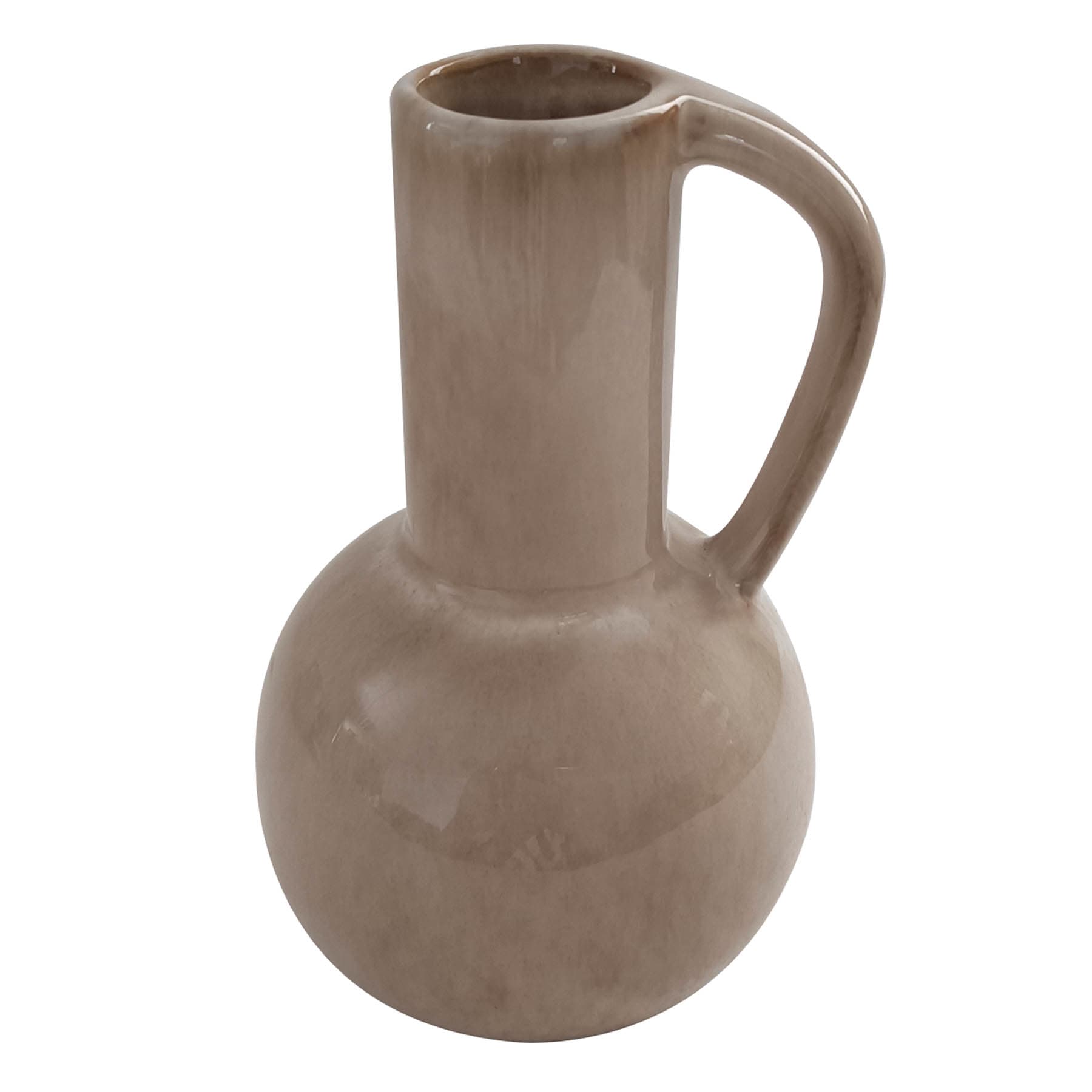 Ceramic Vase with Handle, 6"