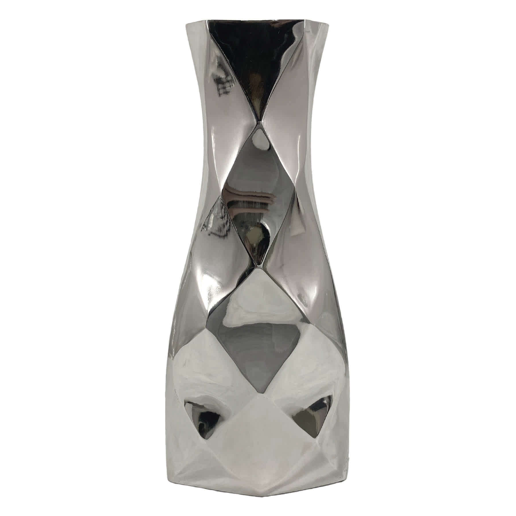 Laila Ali Metallic Aluminum Vase, 14"