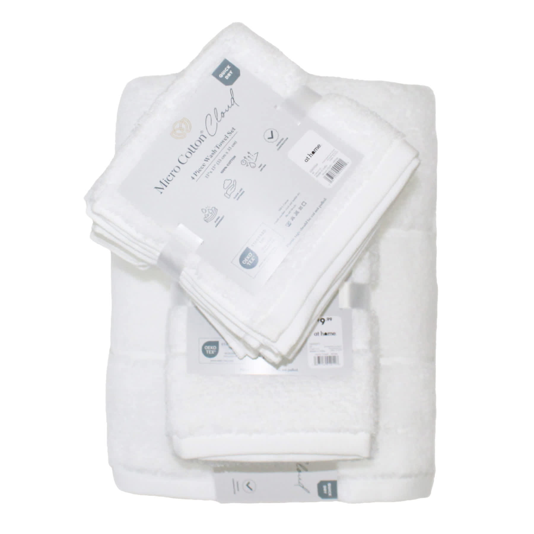 2-Pack White Cloud Hand Towel Set