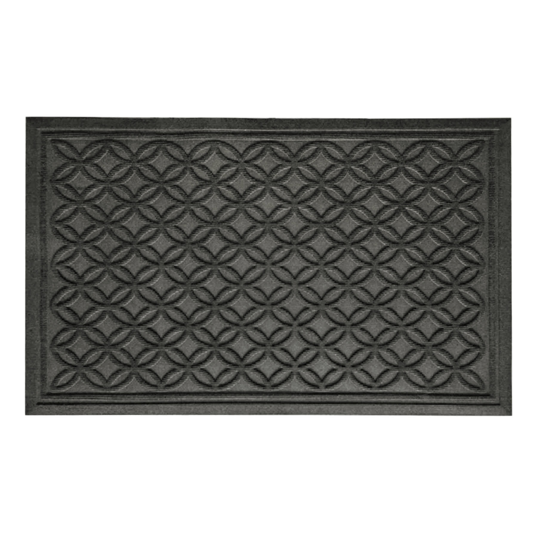 Light Grey Textured Rubber Doormat, 24x36