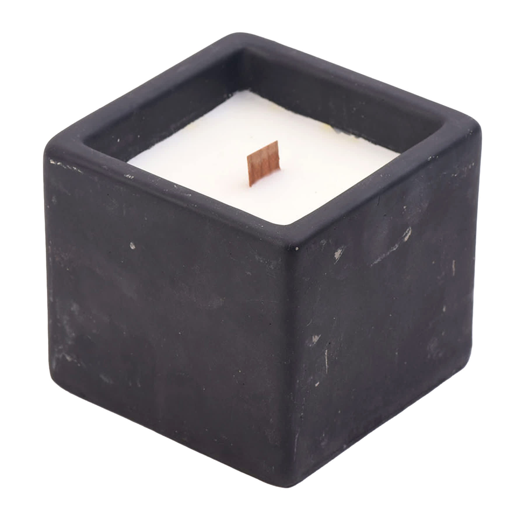 Black Cement Square Citronella Candle, 12oz