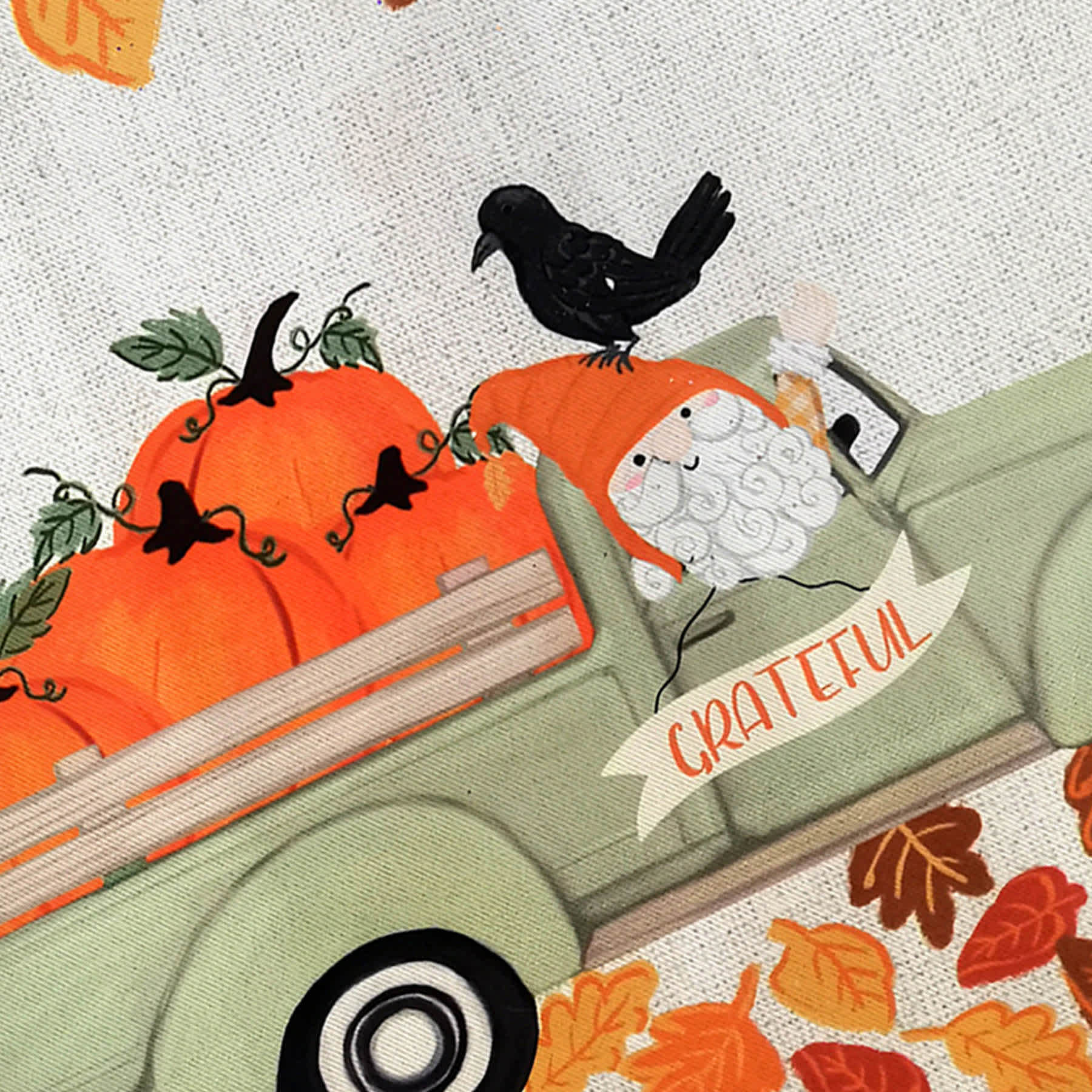 Homespun Harvest Gnome in Truck Flag, 18"