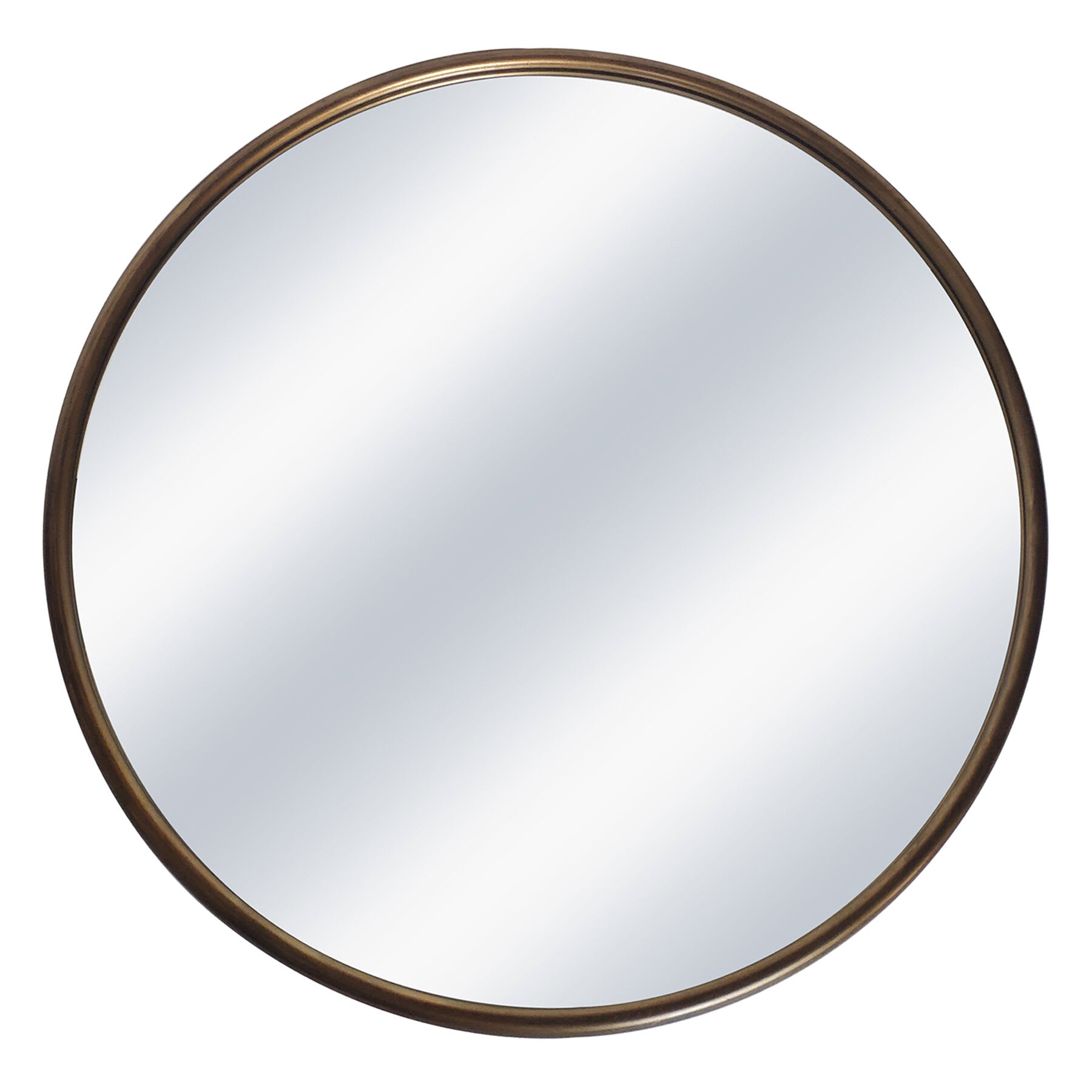 Gold Metal Round Wall Mirror, 22"