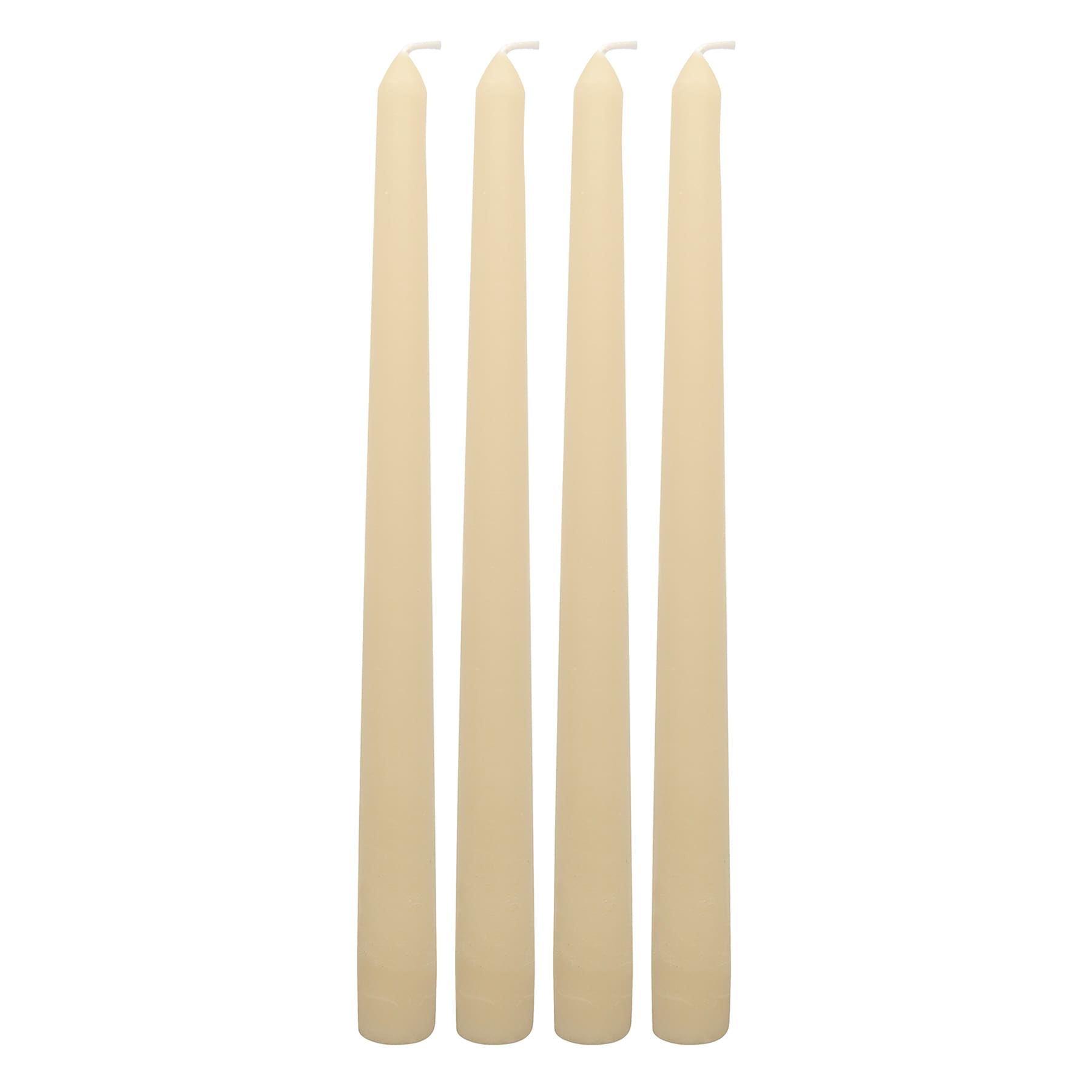 Honeybloom 4-Pack Tan Unscented Taper Candles, 10"