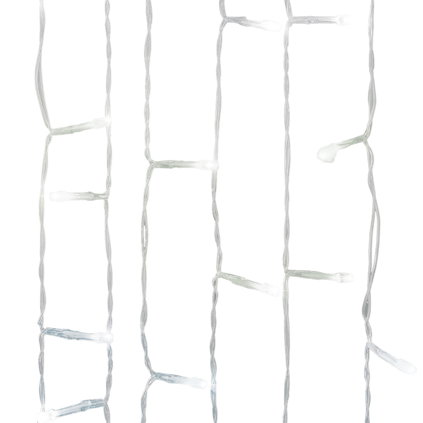Clear White LED Curtain String Lights