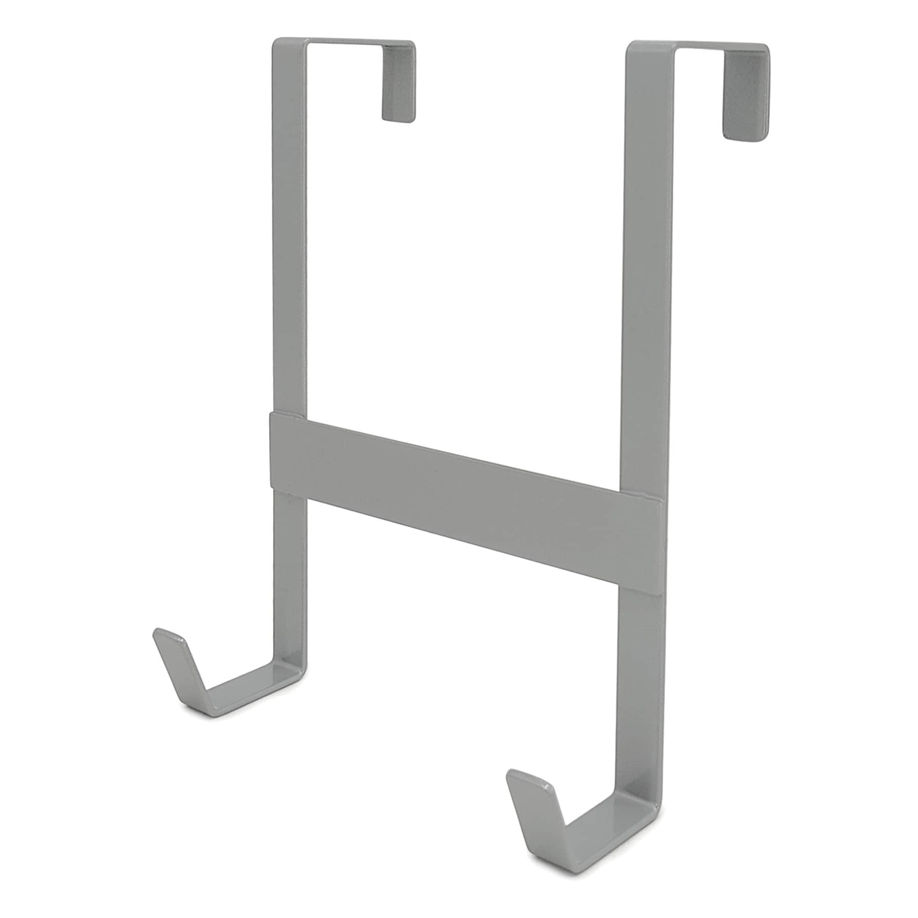 2-Hook Over the Door Hanger, Silver
