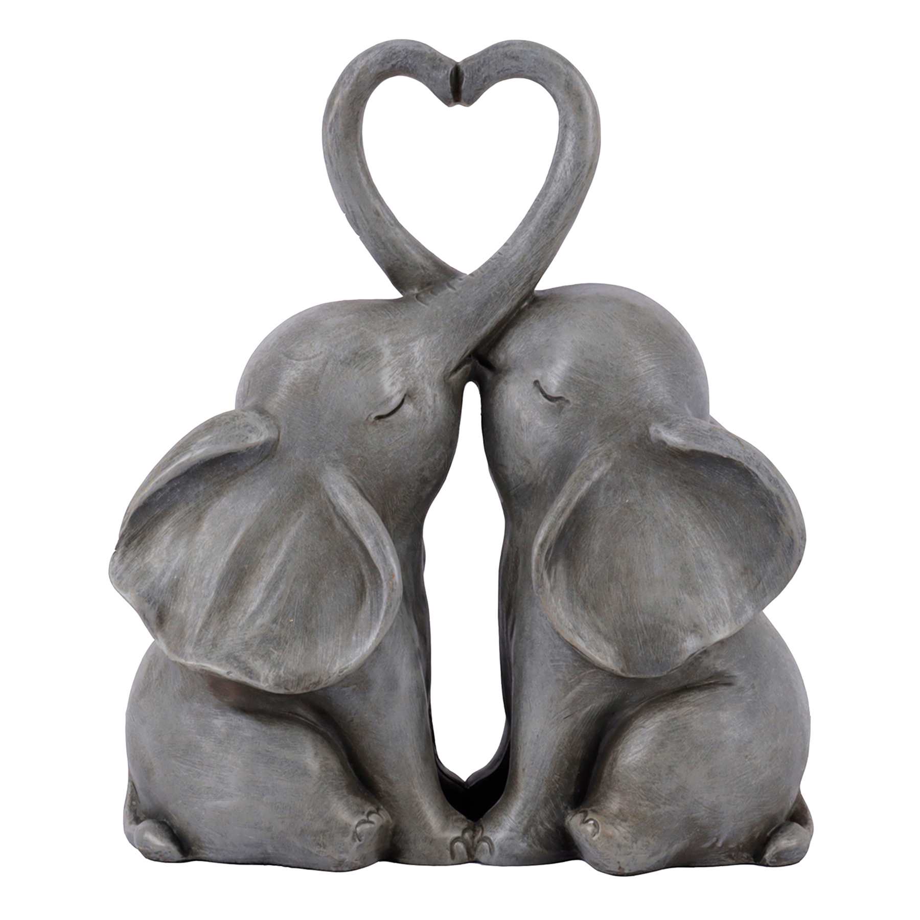 Elephants Heart Outdoor Garden Statue, 12"