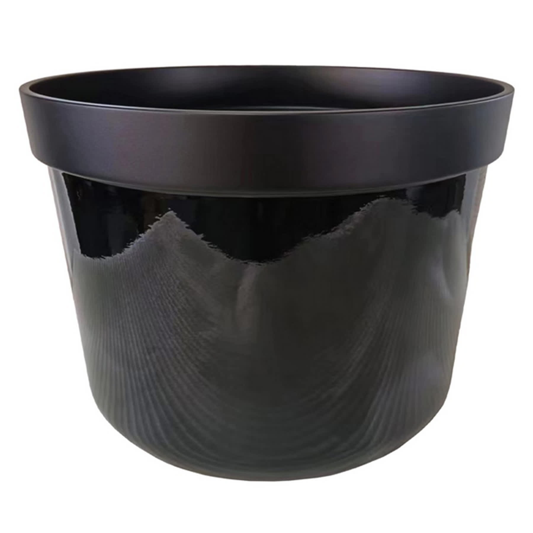 Crosby St. Black Two-Tone Outdoor Planter, Medium