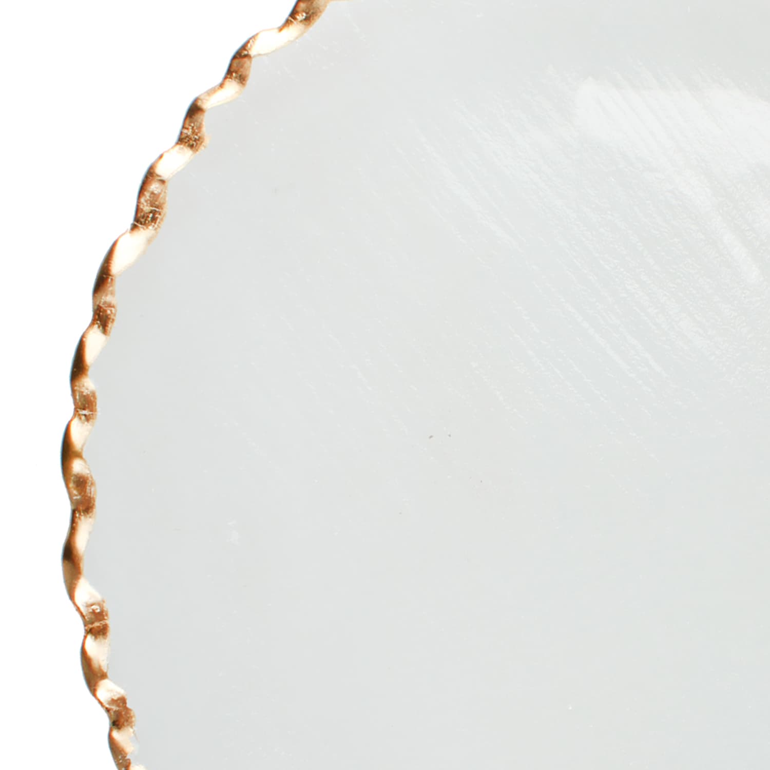 Gold Scalloped Rim Glass Charger Plate