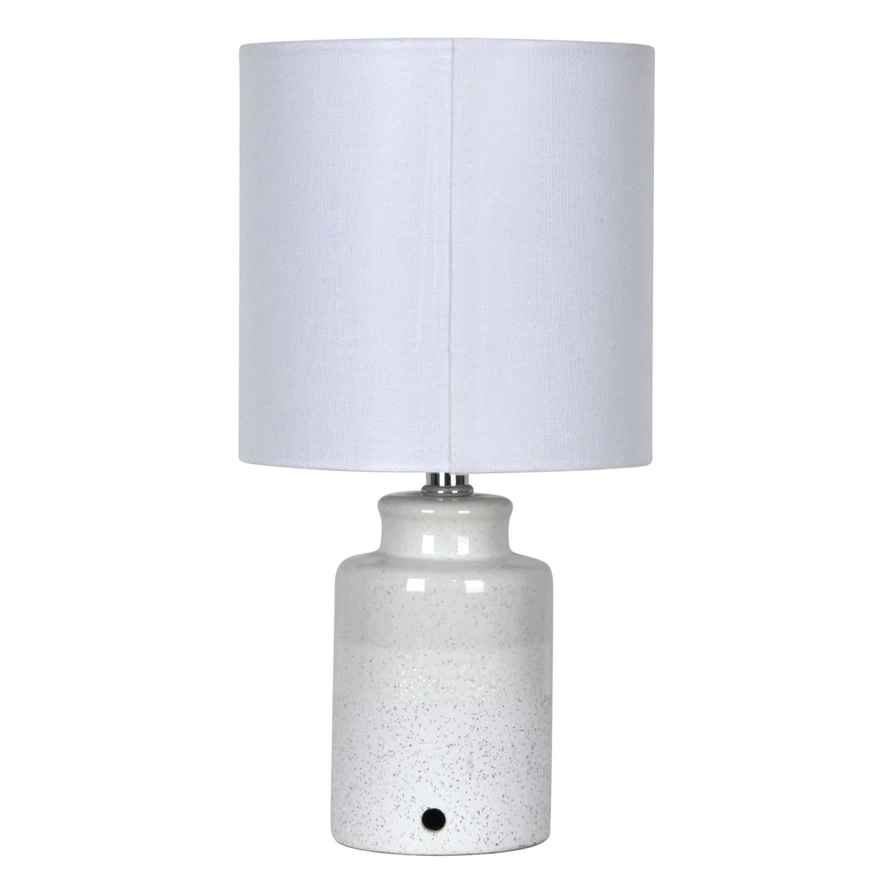 Honeybloom Two-Toned Ceramic Textured Mini Table Lamp with Shade, 12.5"