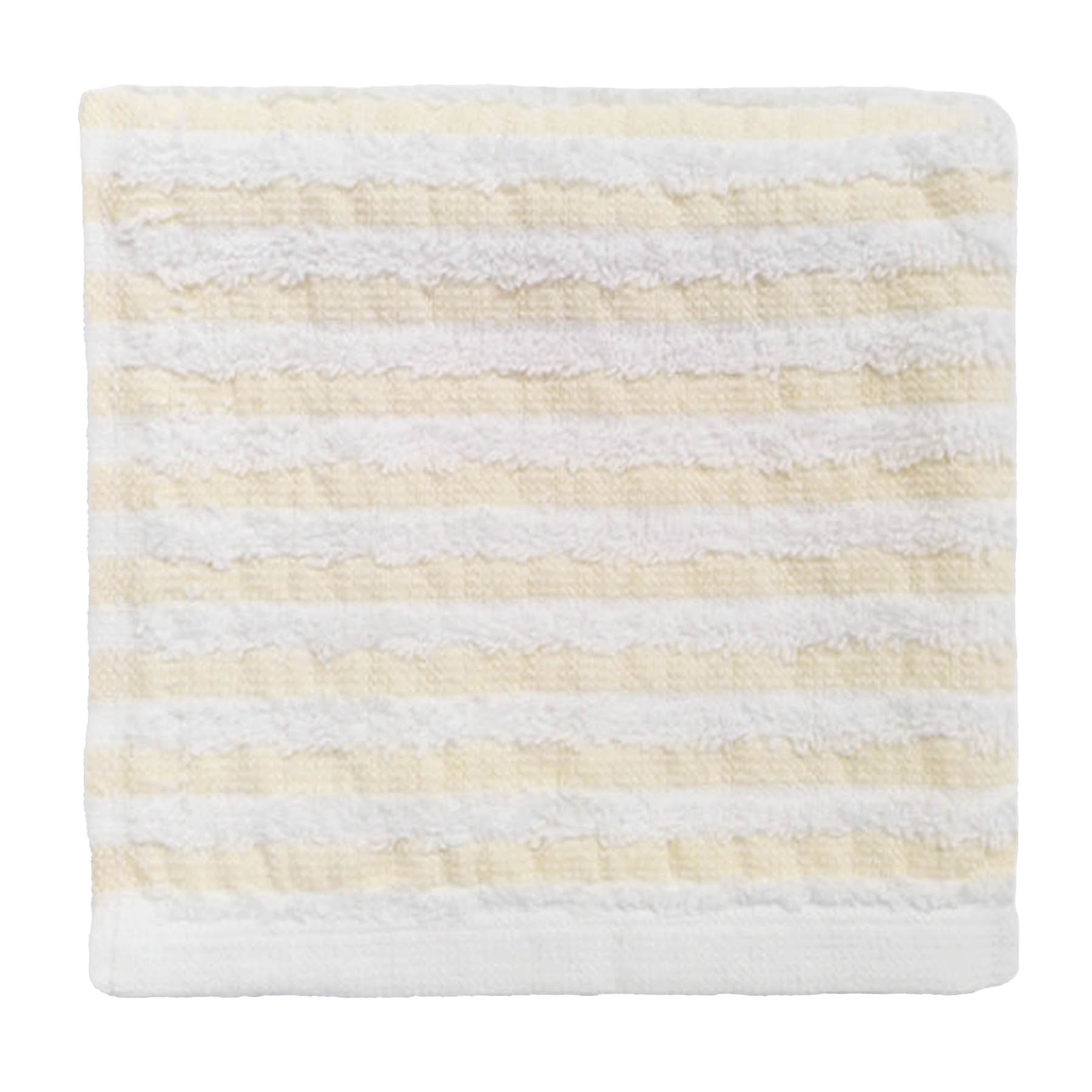 Essential Striped Yellow Washcloth, 13"