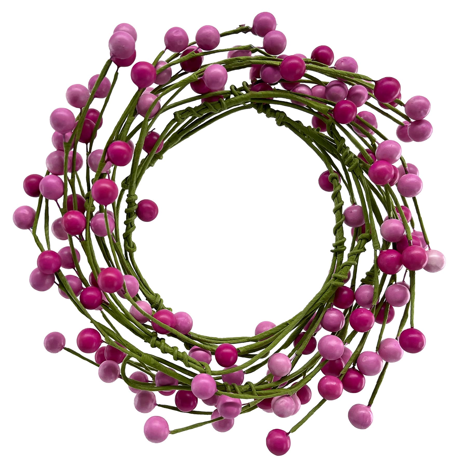 Pink Coiled Berries Garland, 60"