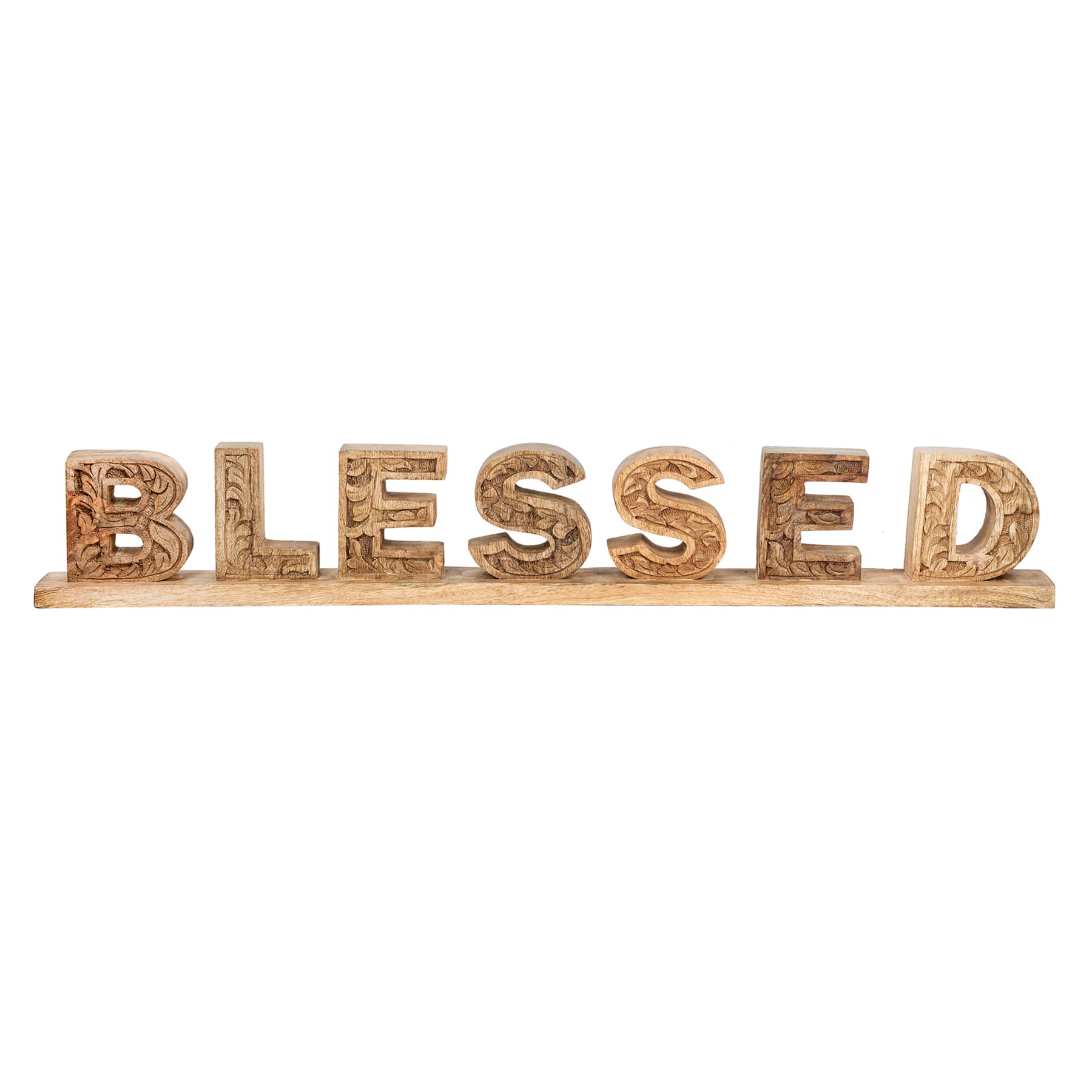 Honeybloom Blessed Wood Sign, 30"