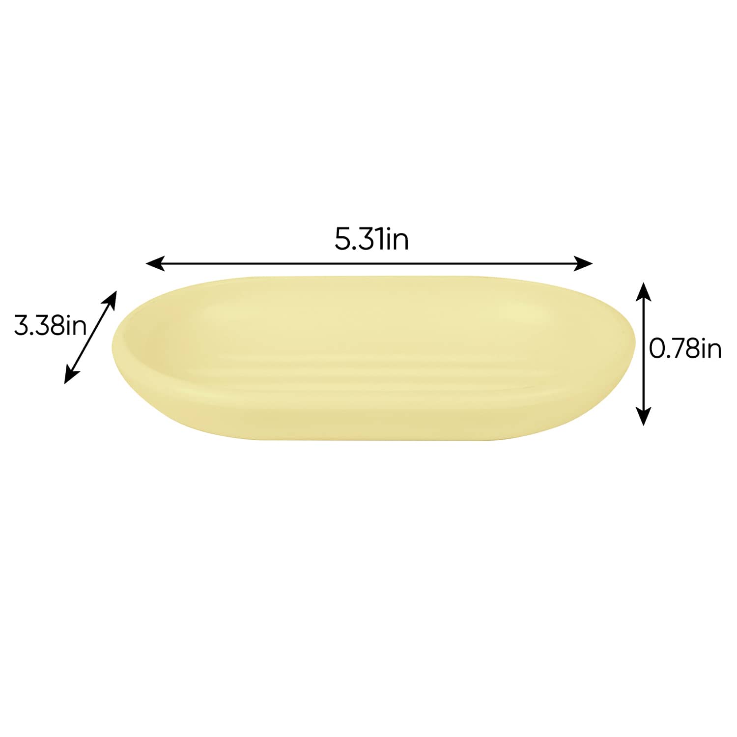 Tiny Dreamers Yellow Plastic Soap Dish, 5.3"