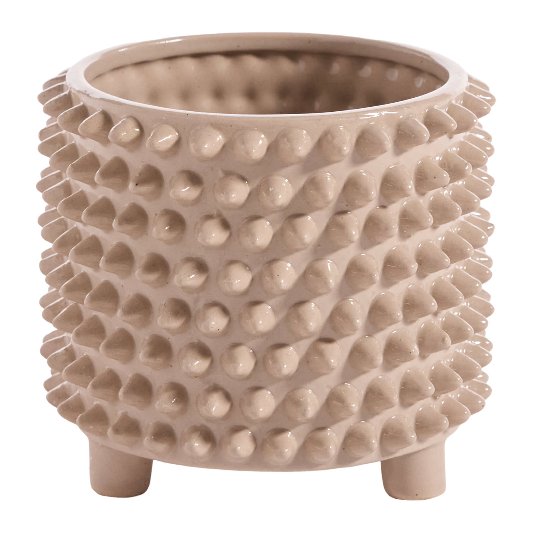 Found & Fable Indoor Studded Tan Planter, Medium