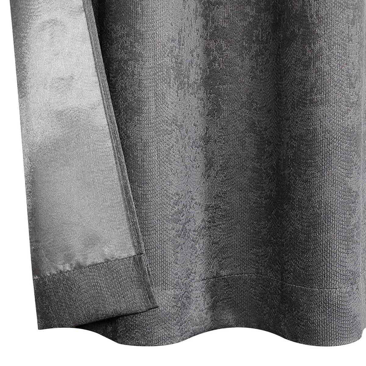 Barnes Grey Textured Grommet Curtain Panel, 84"
