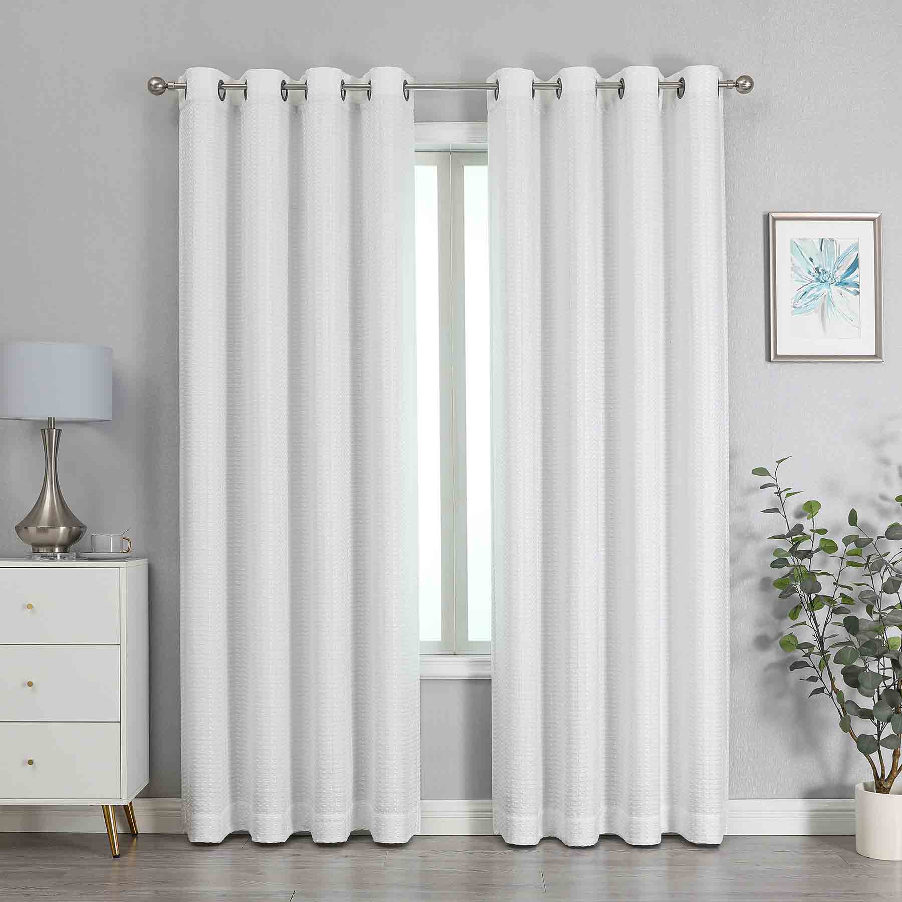 Sun Shield White Blackout Grommet Curtain Panel, 95"