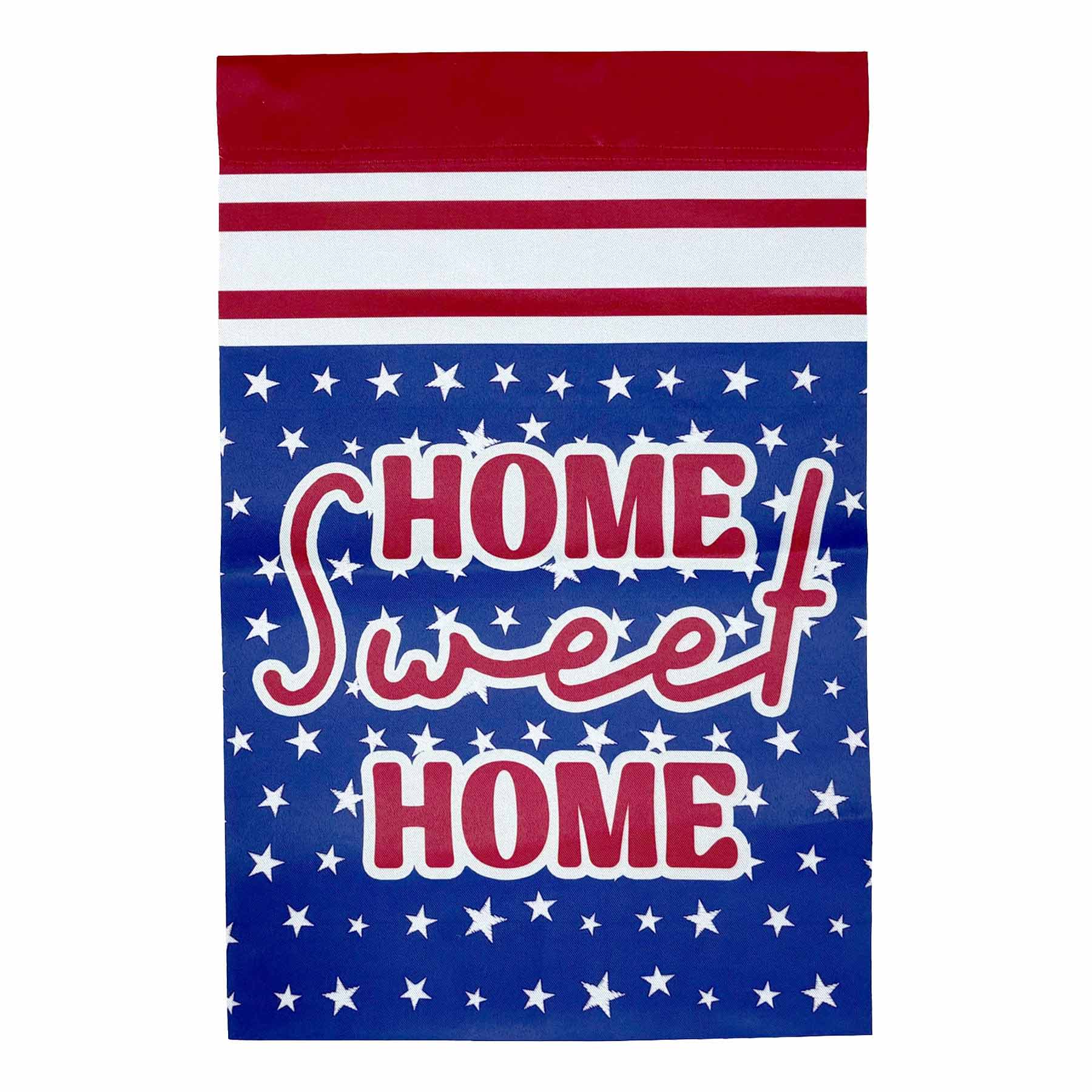 Patriotic Home Sweet Home Flag, 17.5"