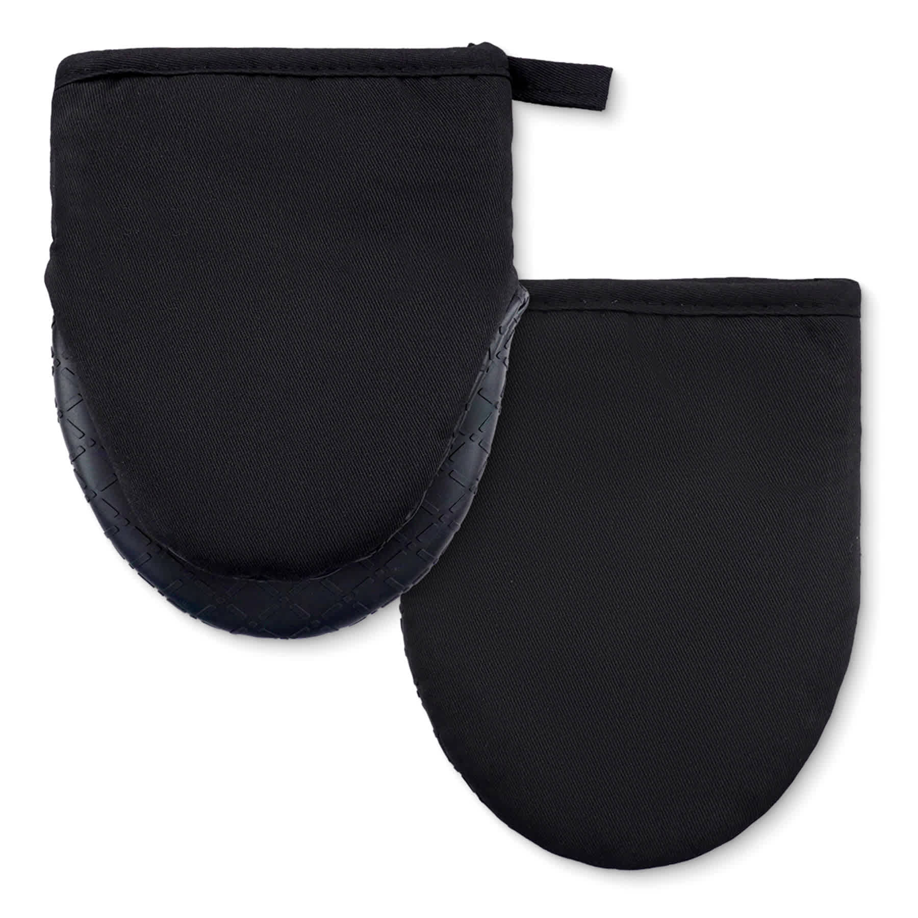 Set of 2 Black Silicone Mini Mitts