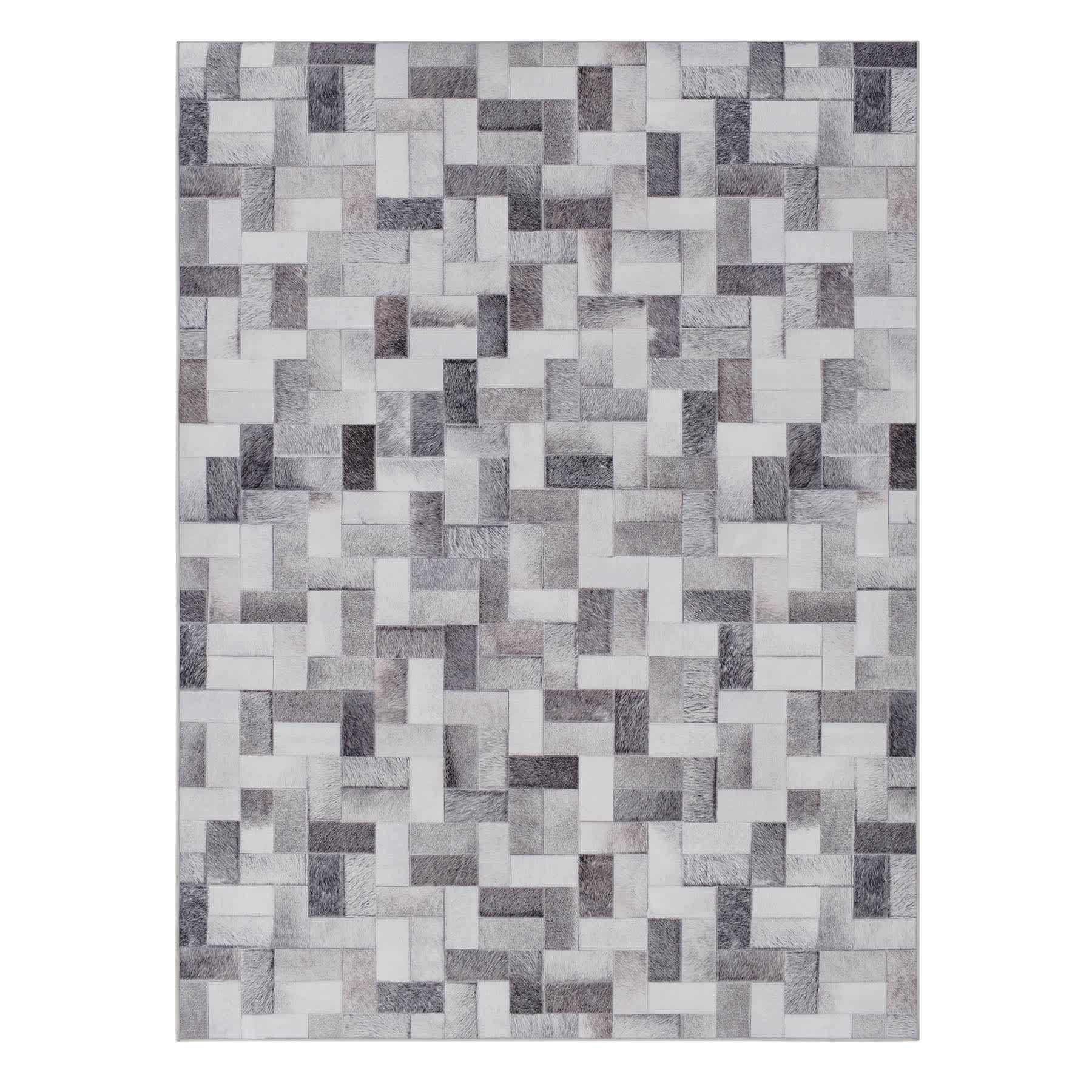 (D537) Crosby St. Nova Grey Printed Area Rug, 8x10