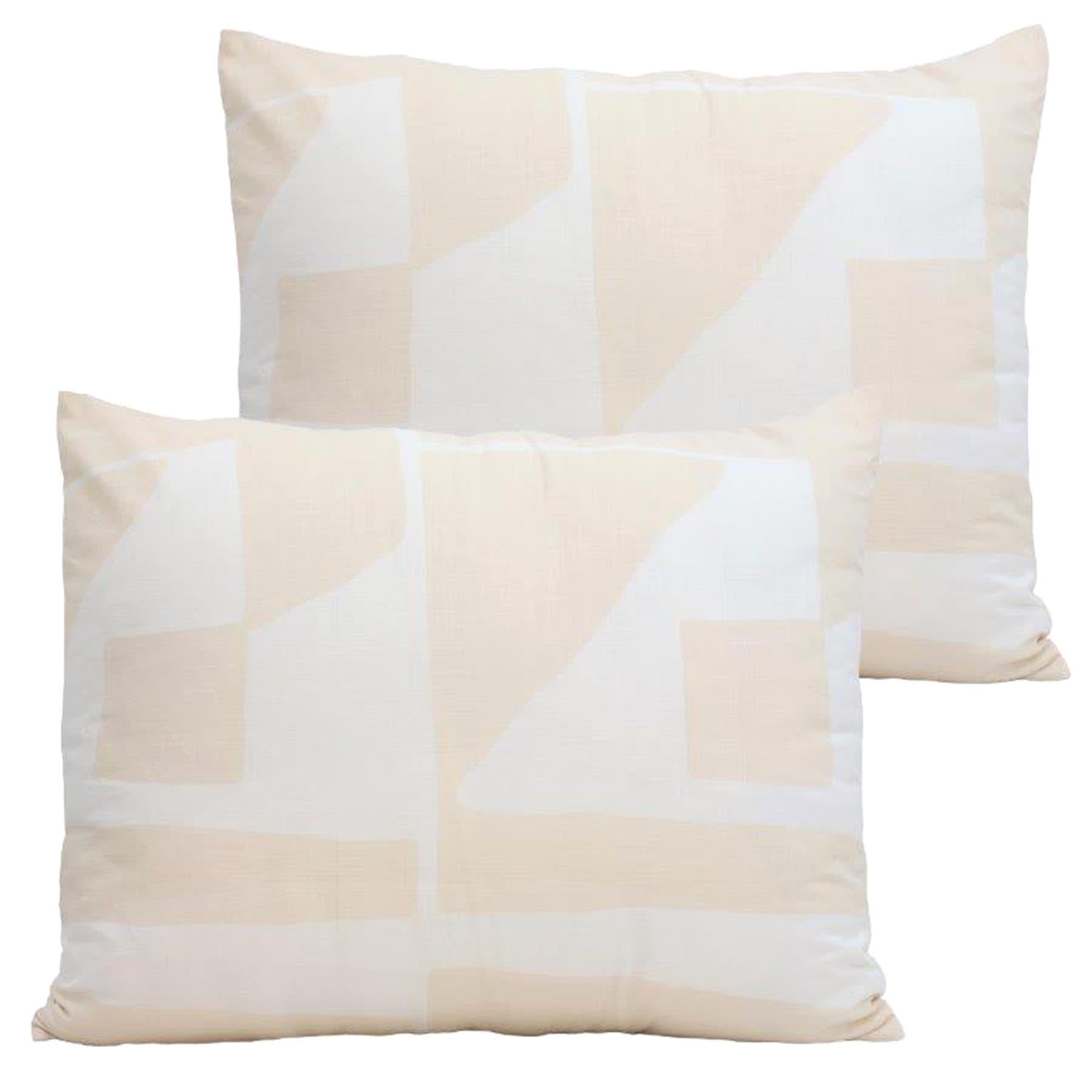 Crosby St. 3-Piece Neutral Abstract Printed Cotton Comforter Set, Full/Queen