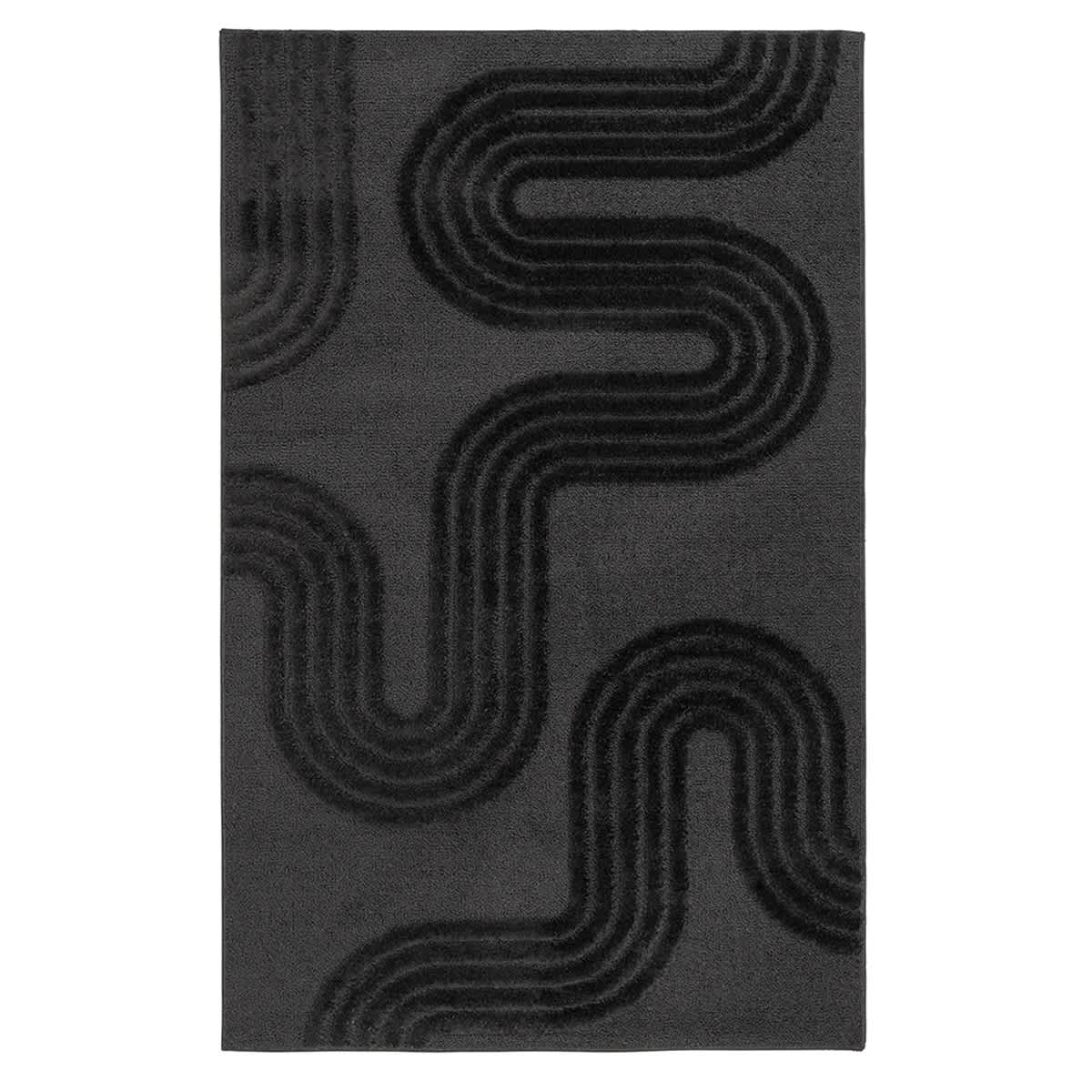 Coal Tufted Accent Rug, 4x6