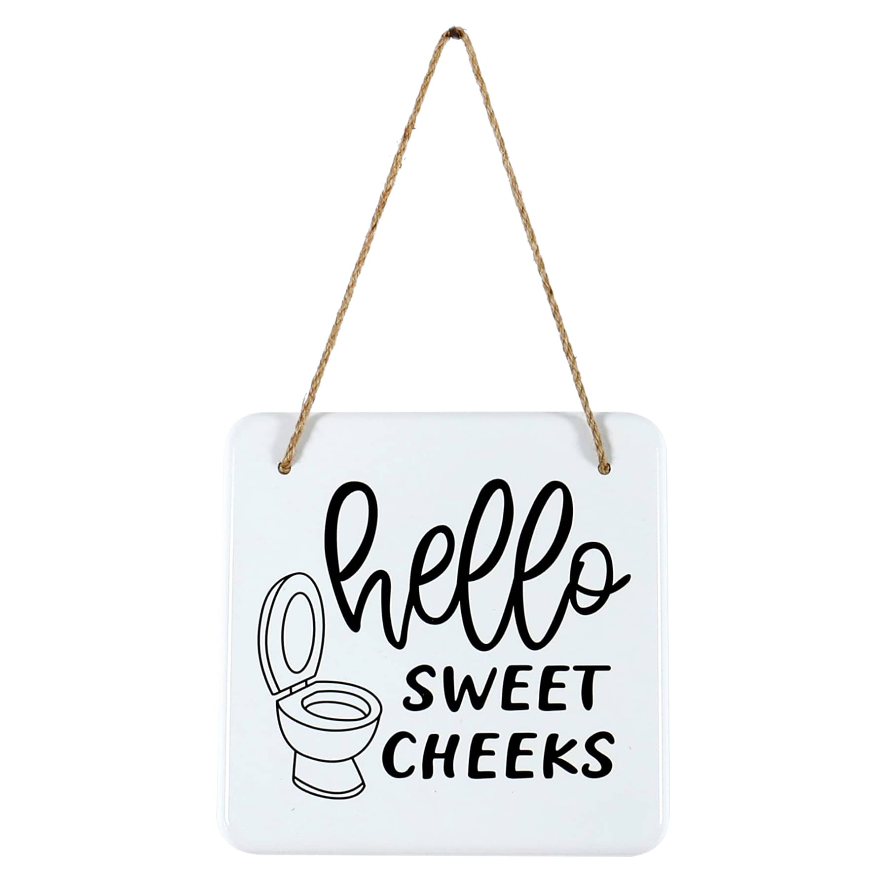 Hello Sweet Cheeks Bathroom Wall Decor, 8"