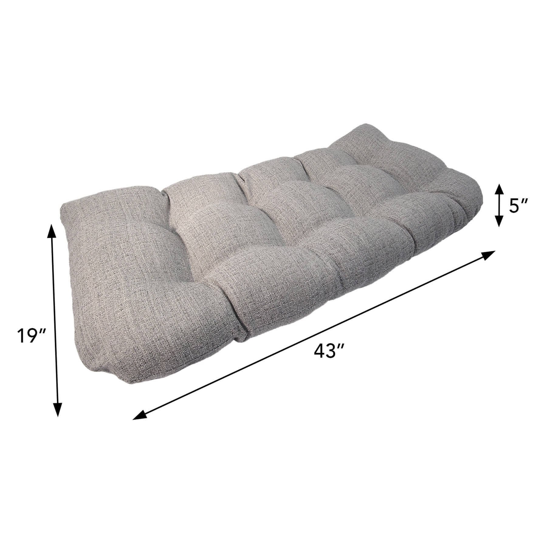 Fiddlestix Linen Premium Outdoor Wicker Settee Cushion