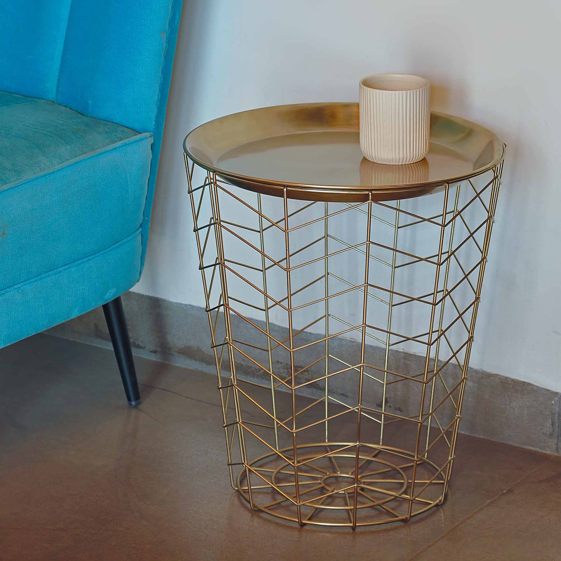 Brody Accent Table, Gold