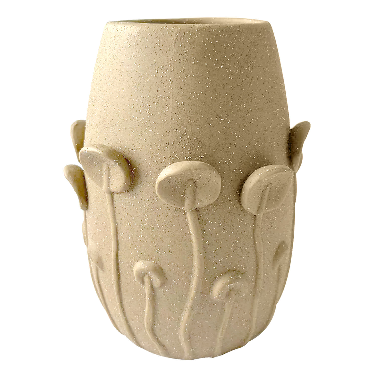Honeybloom Brown Mushroom Ceramic Vase, 7"