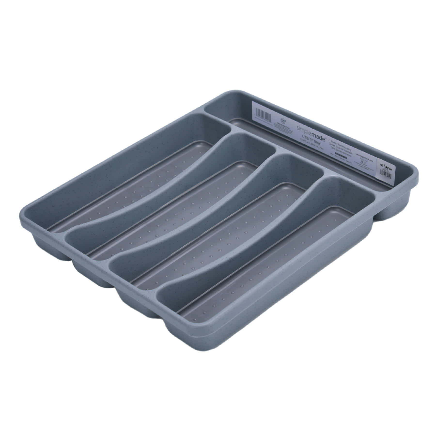 Large Silverware Organizer Tray, Grey