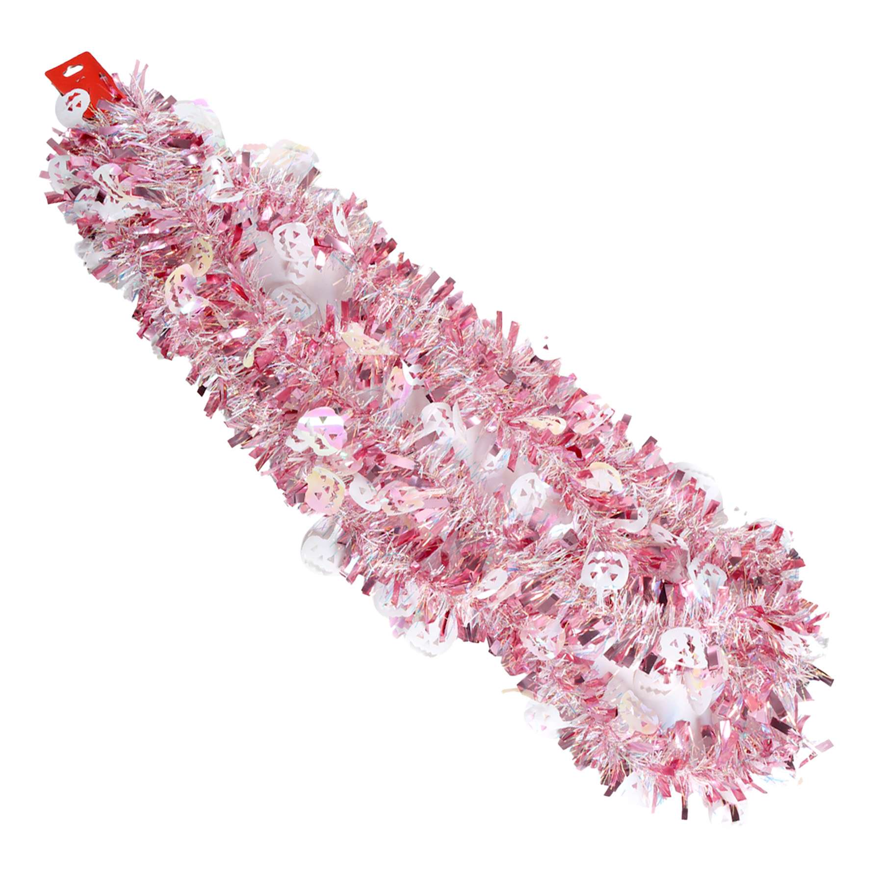 Hey Boo! Pink Tinsel, 144"