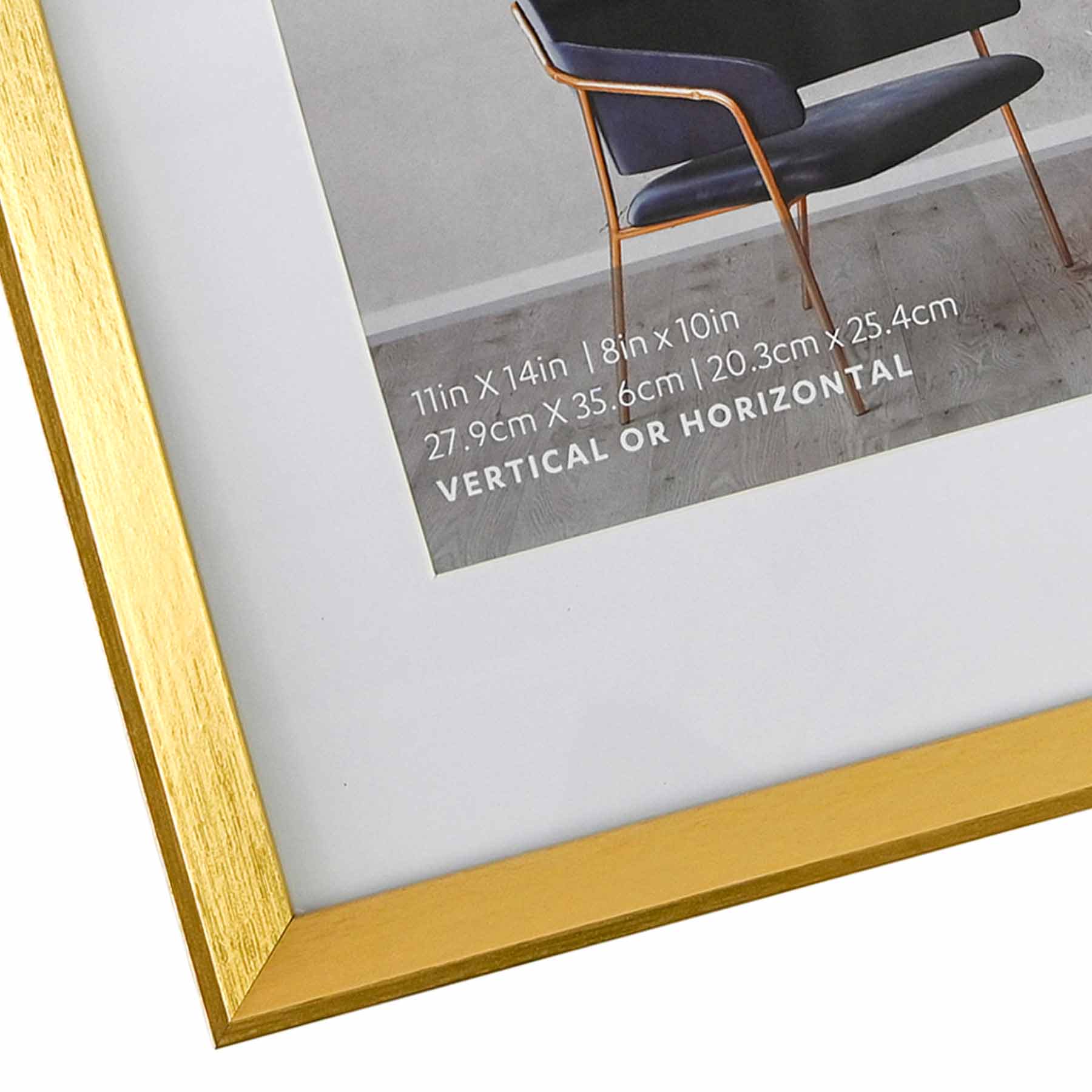 11x14 Matted to 8x10 Frame, Gold