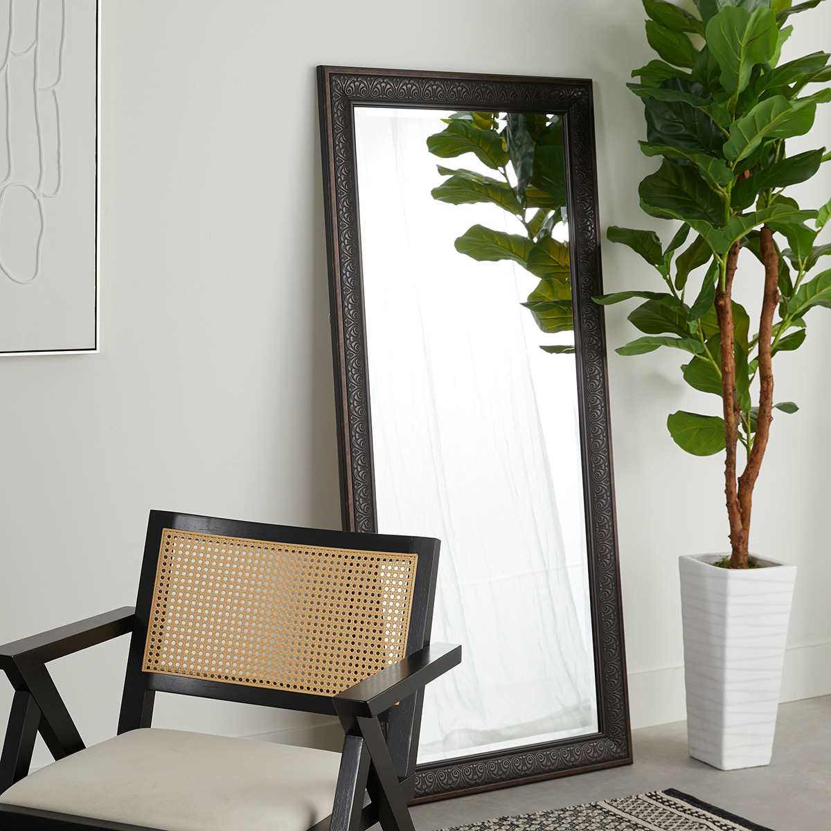 Isaac Bronze Leaner Mirror, 31x65