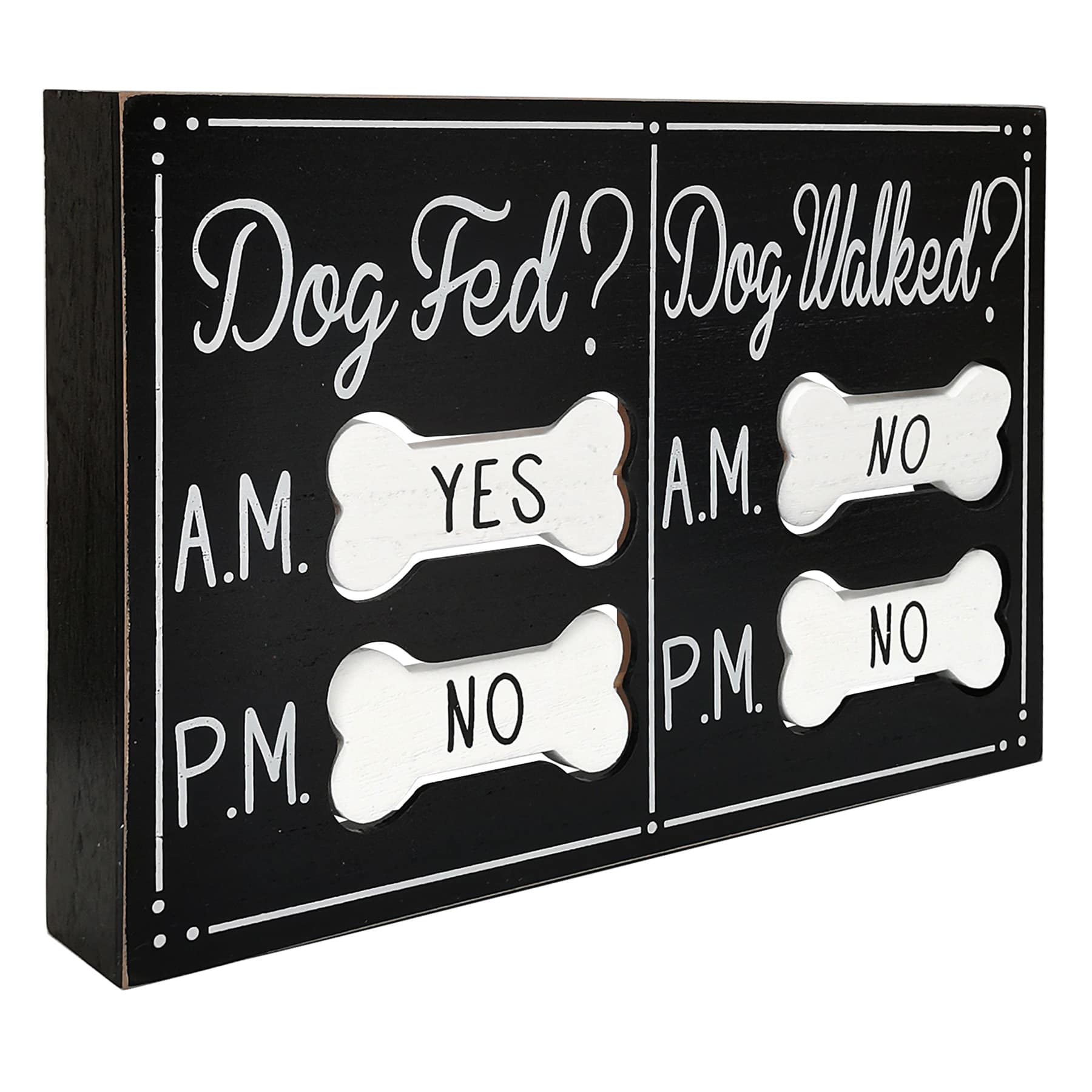 Dog Walked Dog Fed Sign, 10x7