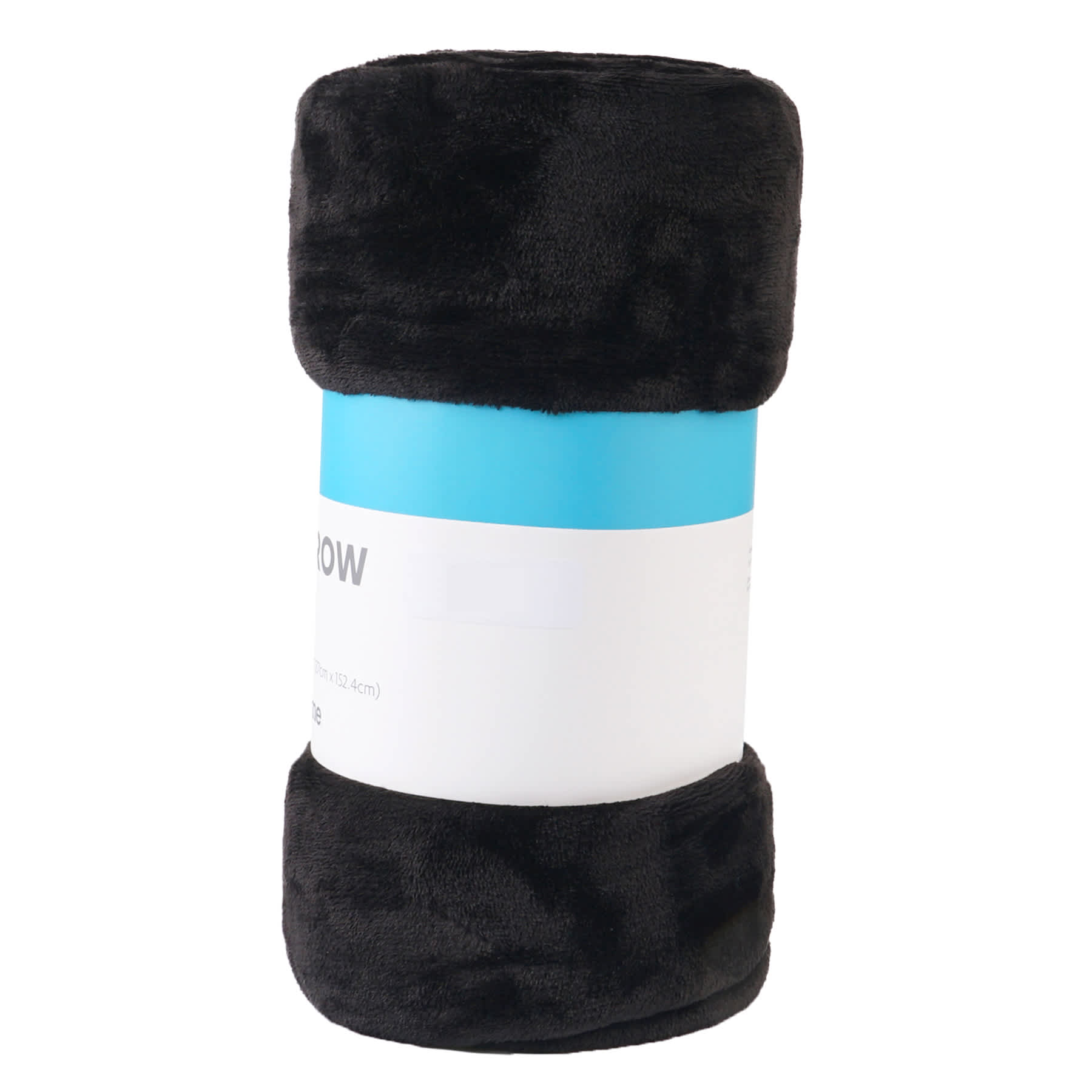 Black Microfiber Plush Throw Blanket, 50x60