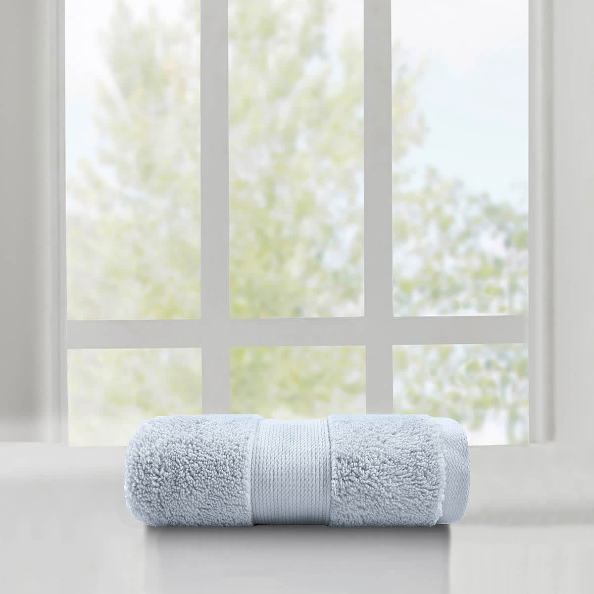 Providence Light Blue Egyptian Cotton Hand Towel, 16x30