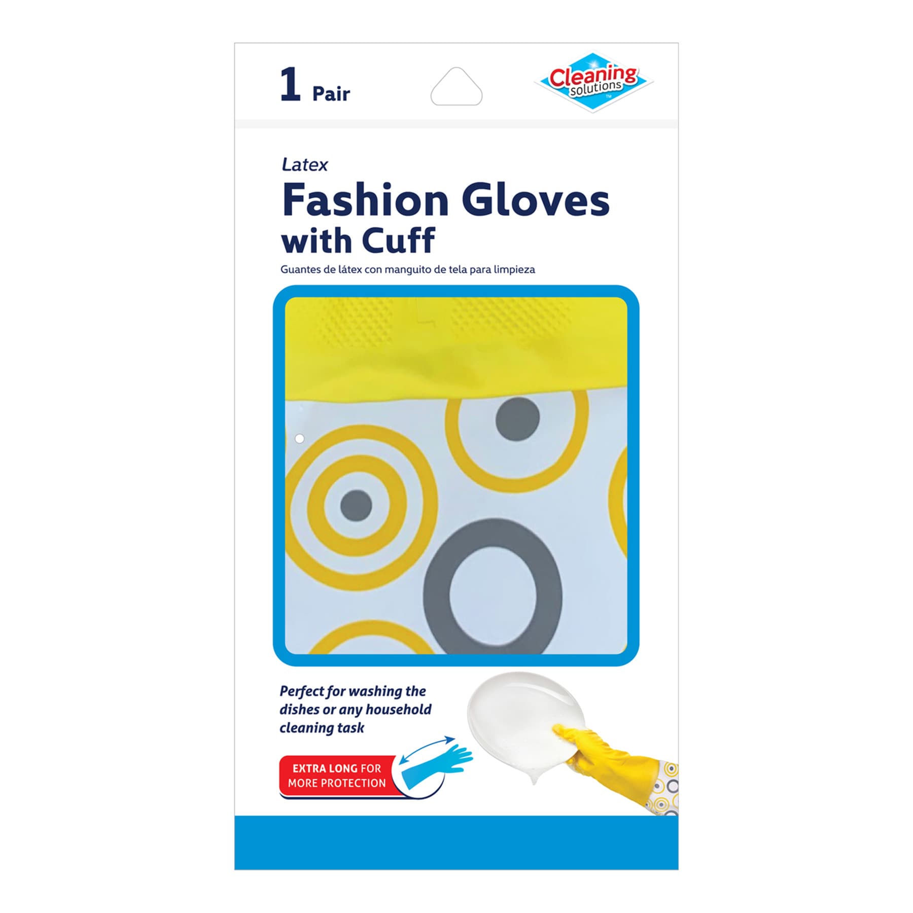Cleaning Solutions Latex Fashion Gloves with Cuff